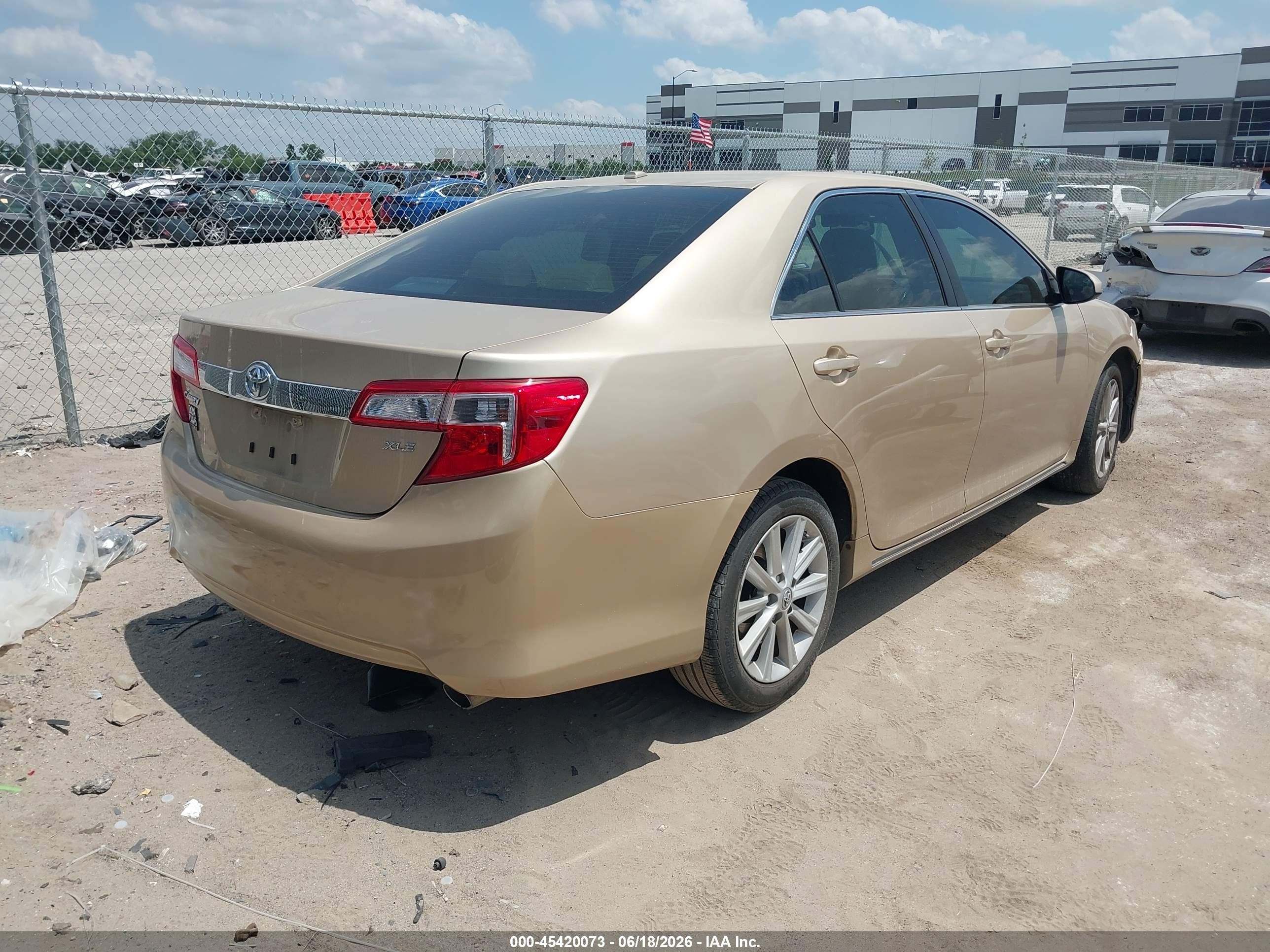 2012 Toyota Camry Xle V6 Beige vin: 4T1BK1FK1CU001118