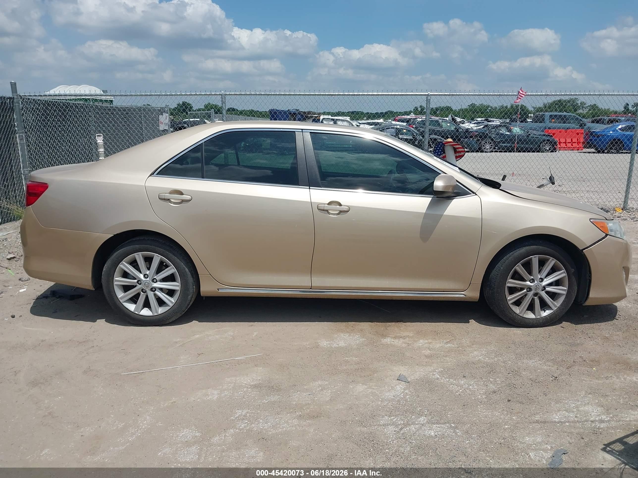 2012 Toyota Camry Xle V6 Beige vin: 4T1BK1FK1CU001118