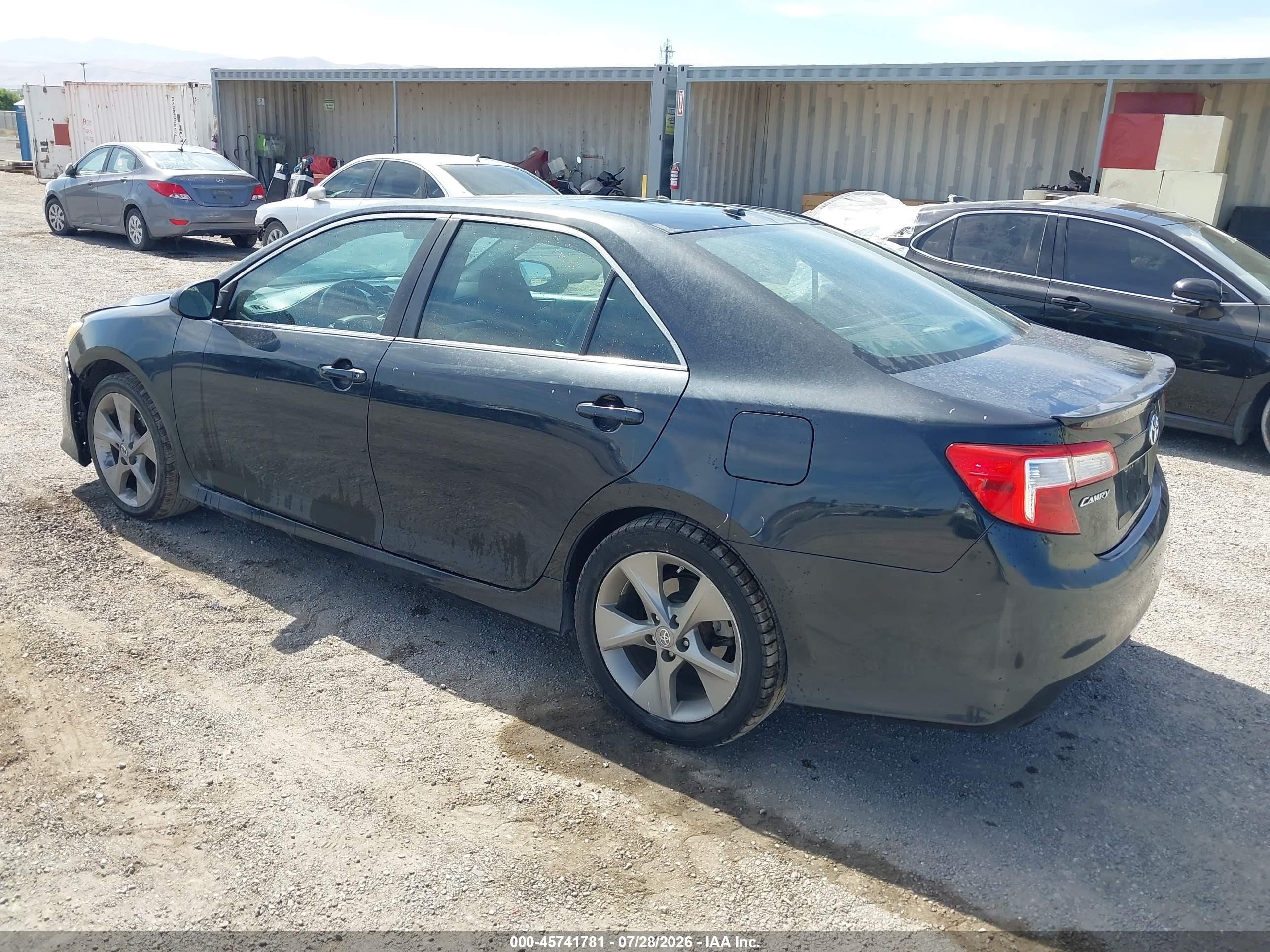 2012 Toyota Camry Se V6 Black vin: 4T1BK1FK1CU510769