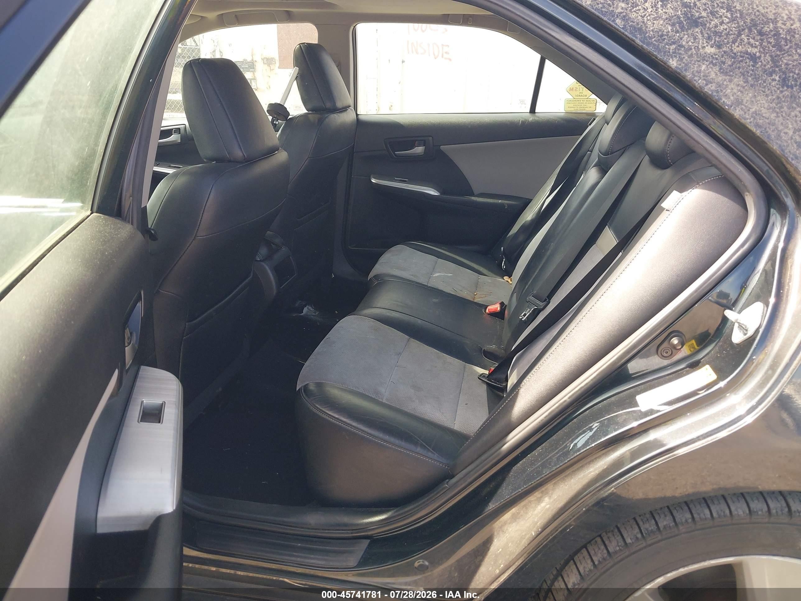 2012 Toyota Camry Se V6 Black vin: 4T1BK1FK1CU510769