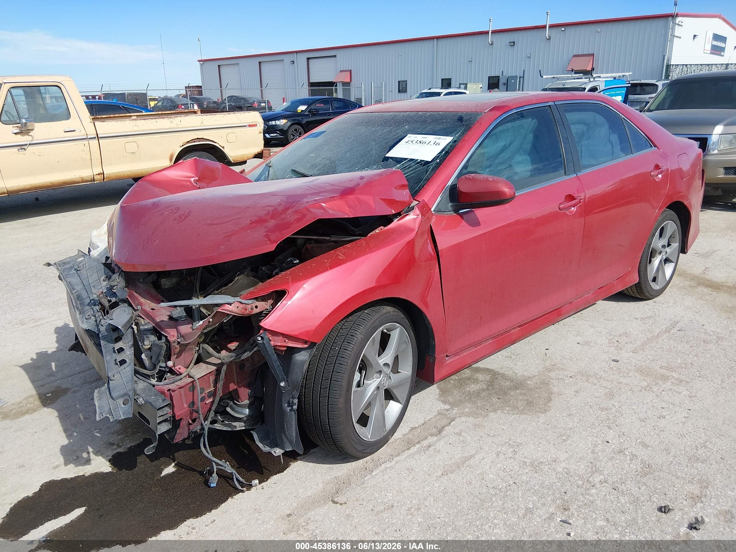 2012 Toyota Camry Se V6 Red vin: 4T1BK1FK1CU512554