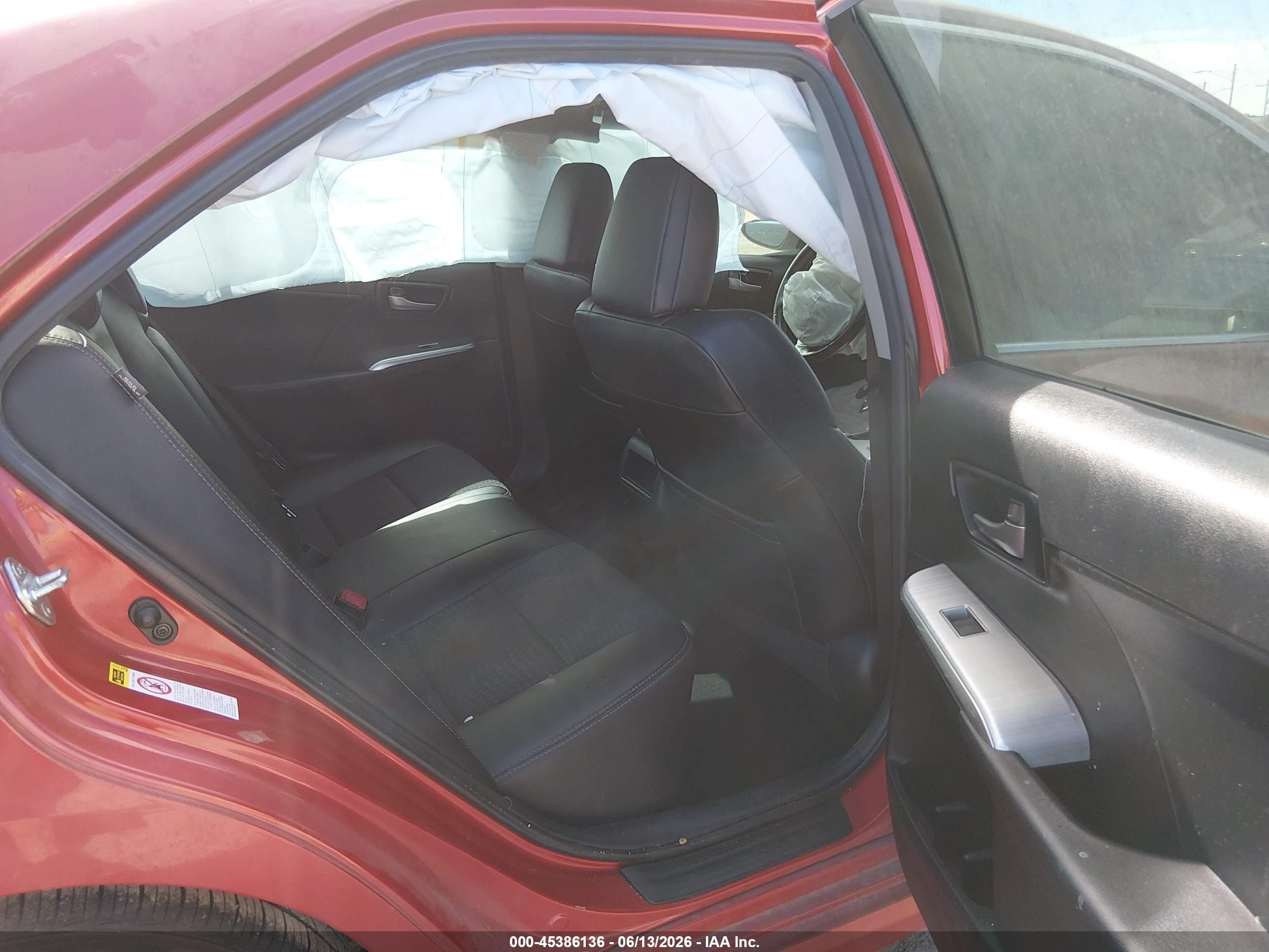 2012 Toyota Camry Se V6 Red vin: 4T1BK1FK1CU512554
