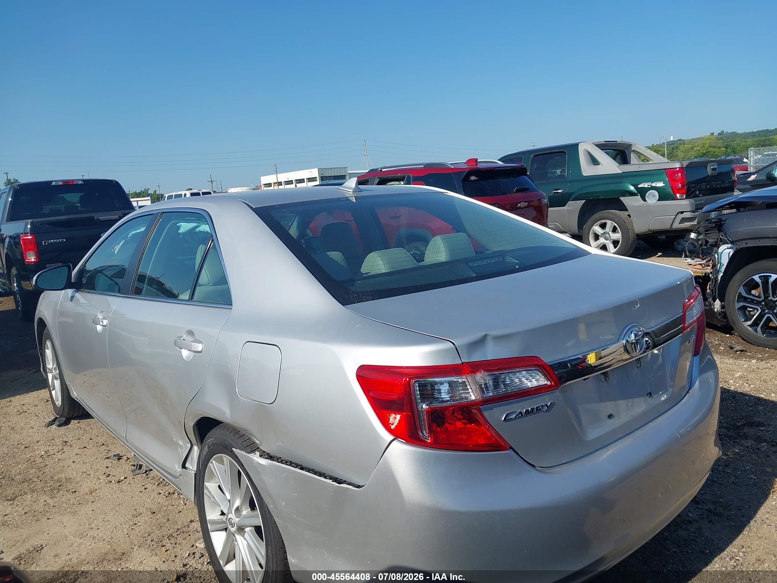 2012 Toyota Camry Xle V6 Silver vin: 4T1BK1FK1CU514580