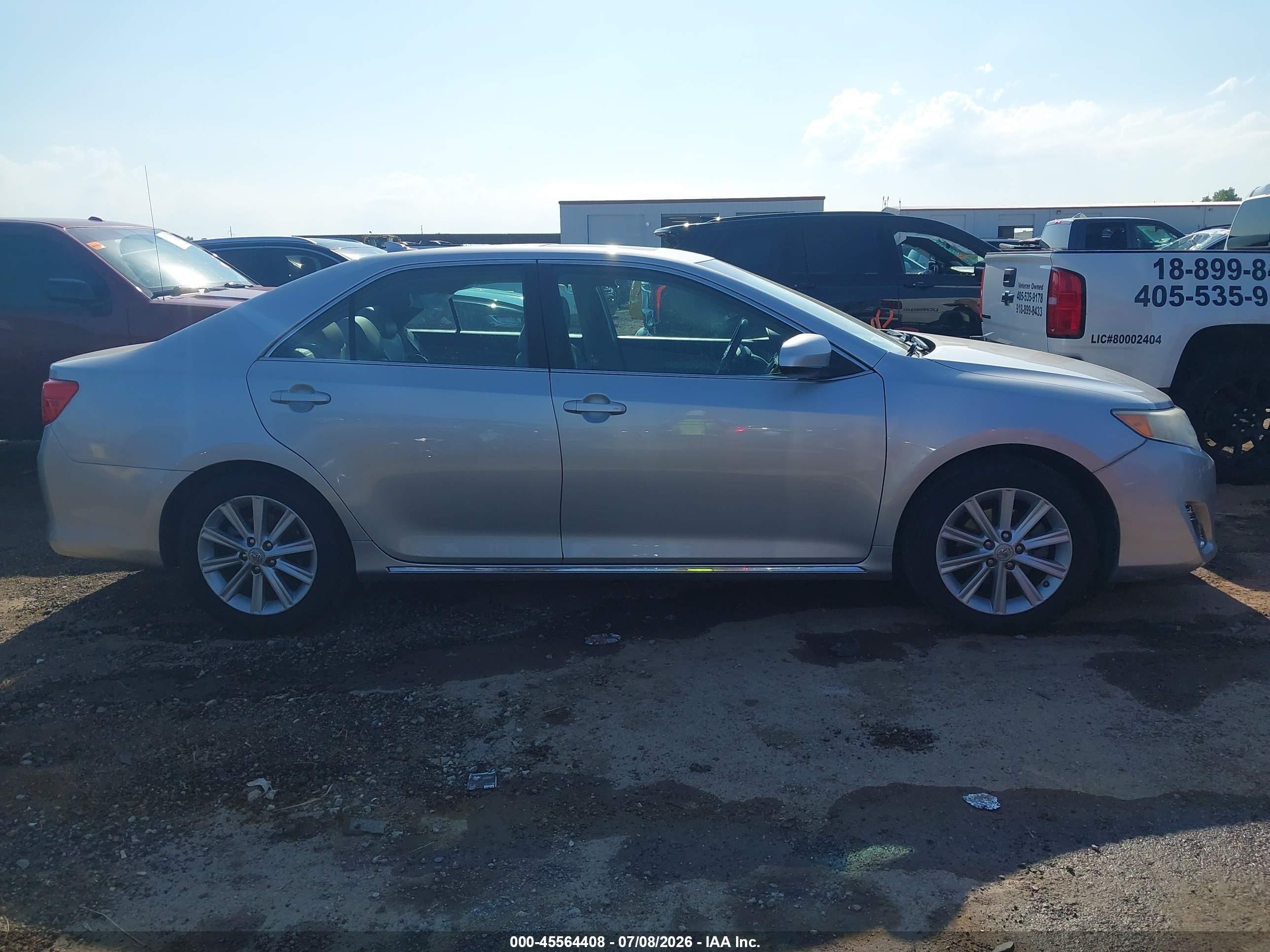 2012 Toyota Camry Xle V6 Silver vin: 4T1BK1FK1CU514580