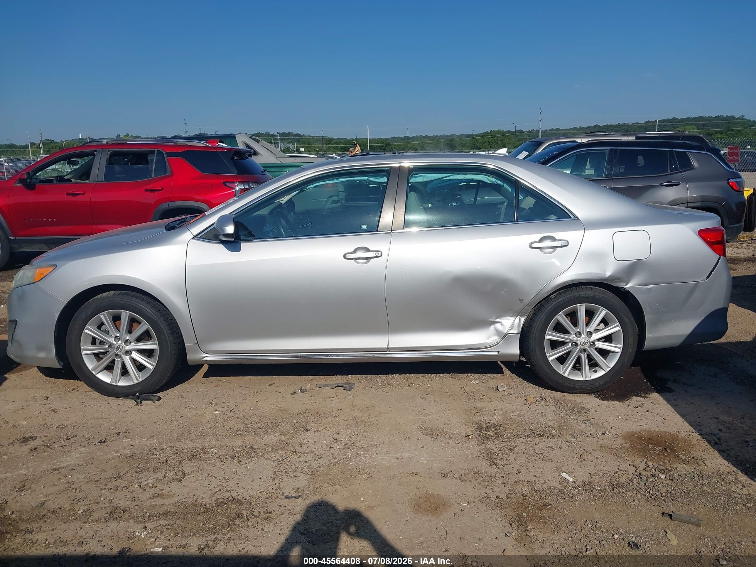 2012 Toyota Camry Xle V6 Silver vin: 4T1BK1FK1CU514580