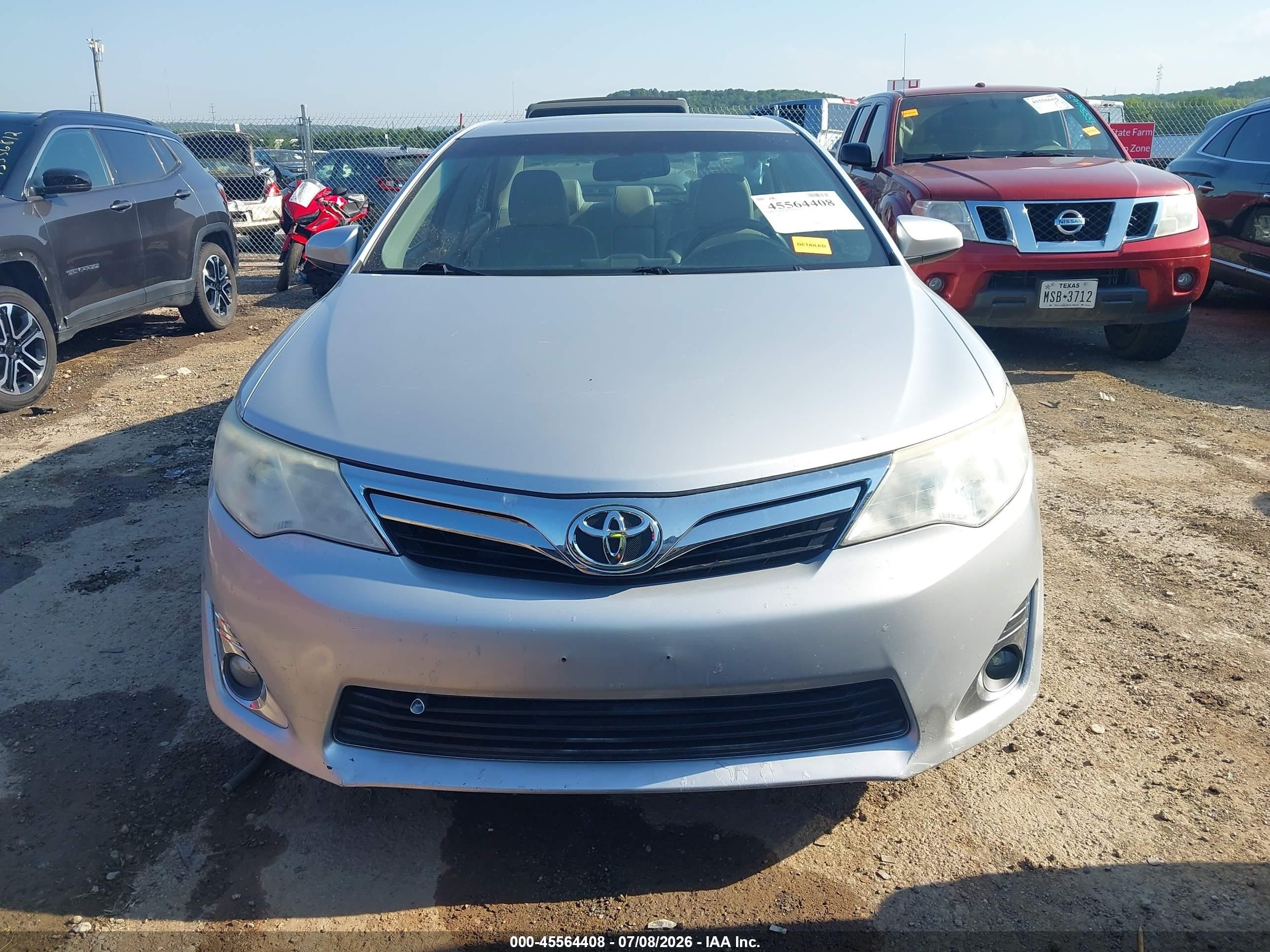 2012 Toyota Camry Xle V6 Silver vin: 4T1BK1FK1CU514580