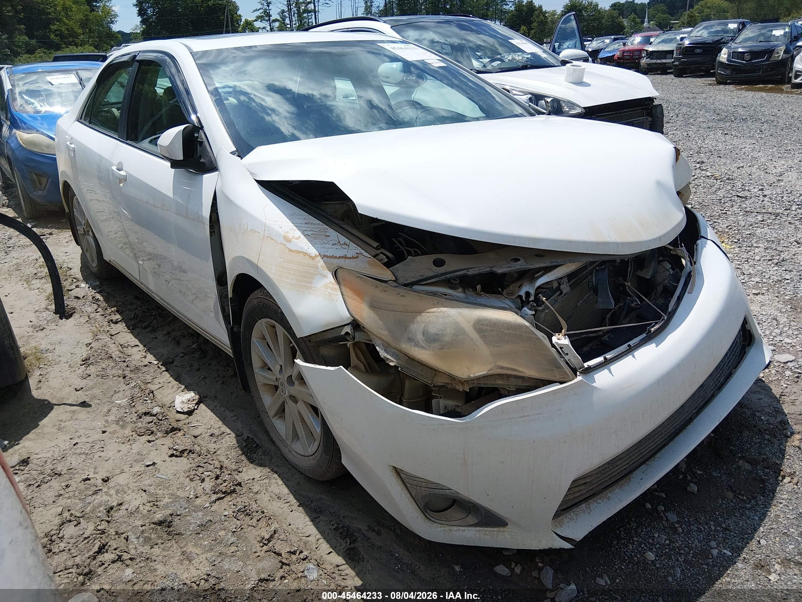 2012 Toyota Camry Xle V6 White vin: 4T1BK1FK1CU522923