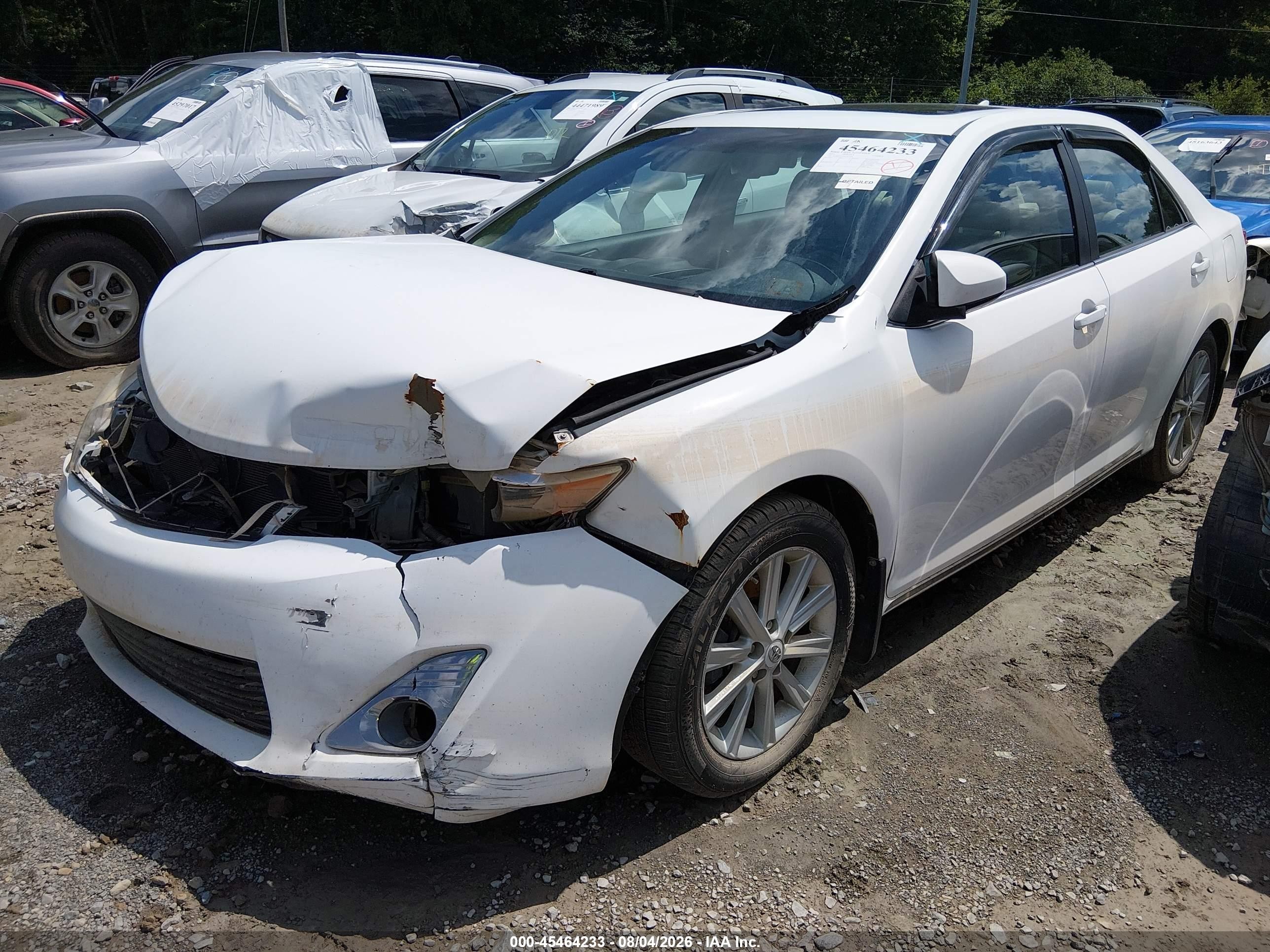 2012 Toyota Camry Xle V6 White vin: 4T1BK1FK1CU522923