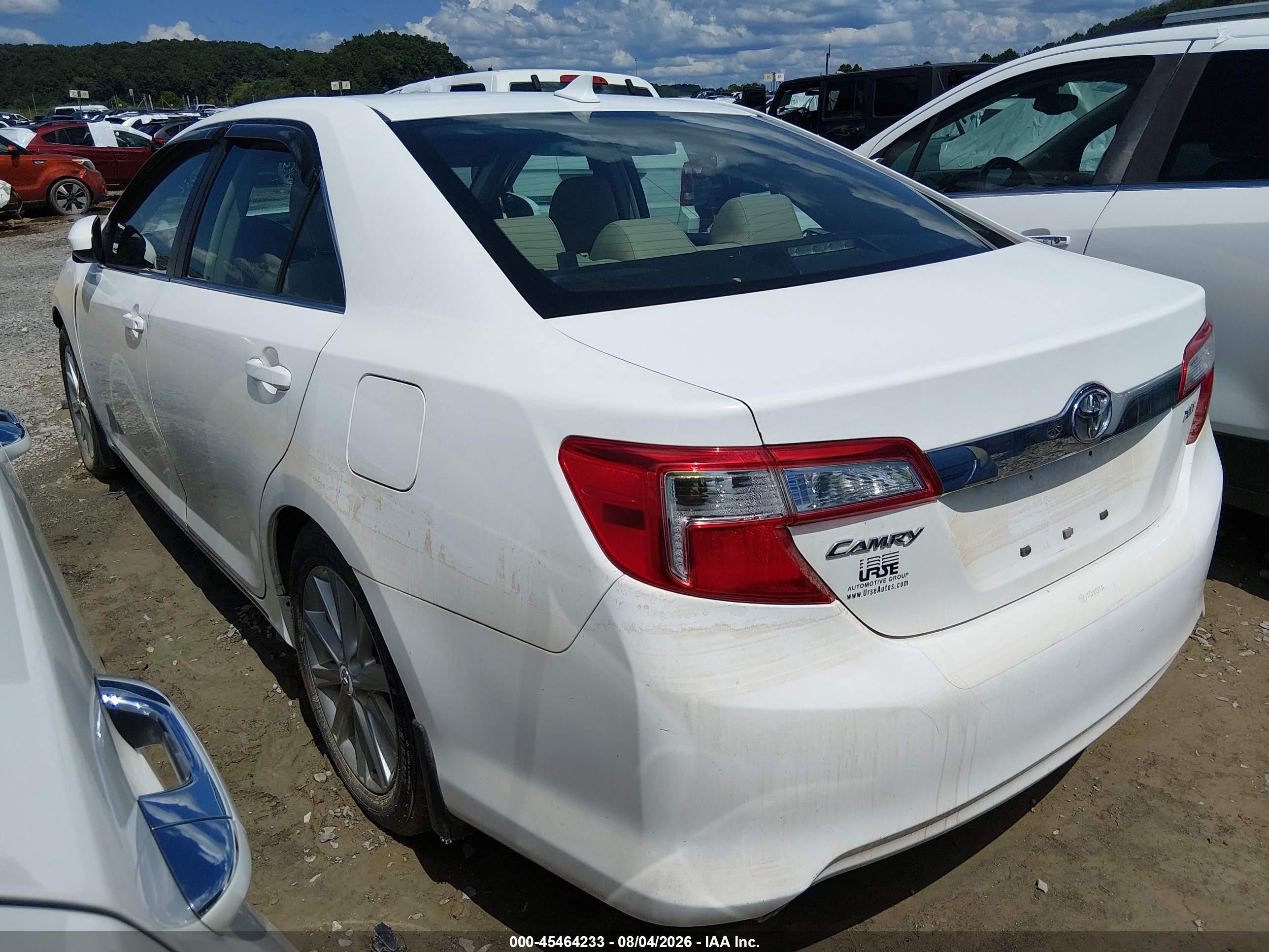 2012 Toyota Camry Xle V6 White vin: 4T1BK1FK1CU522923