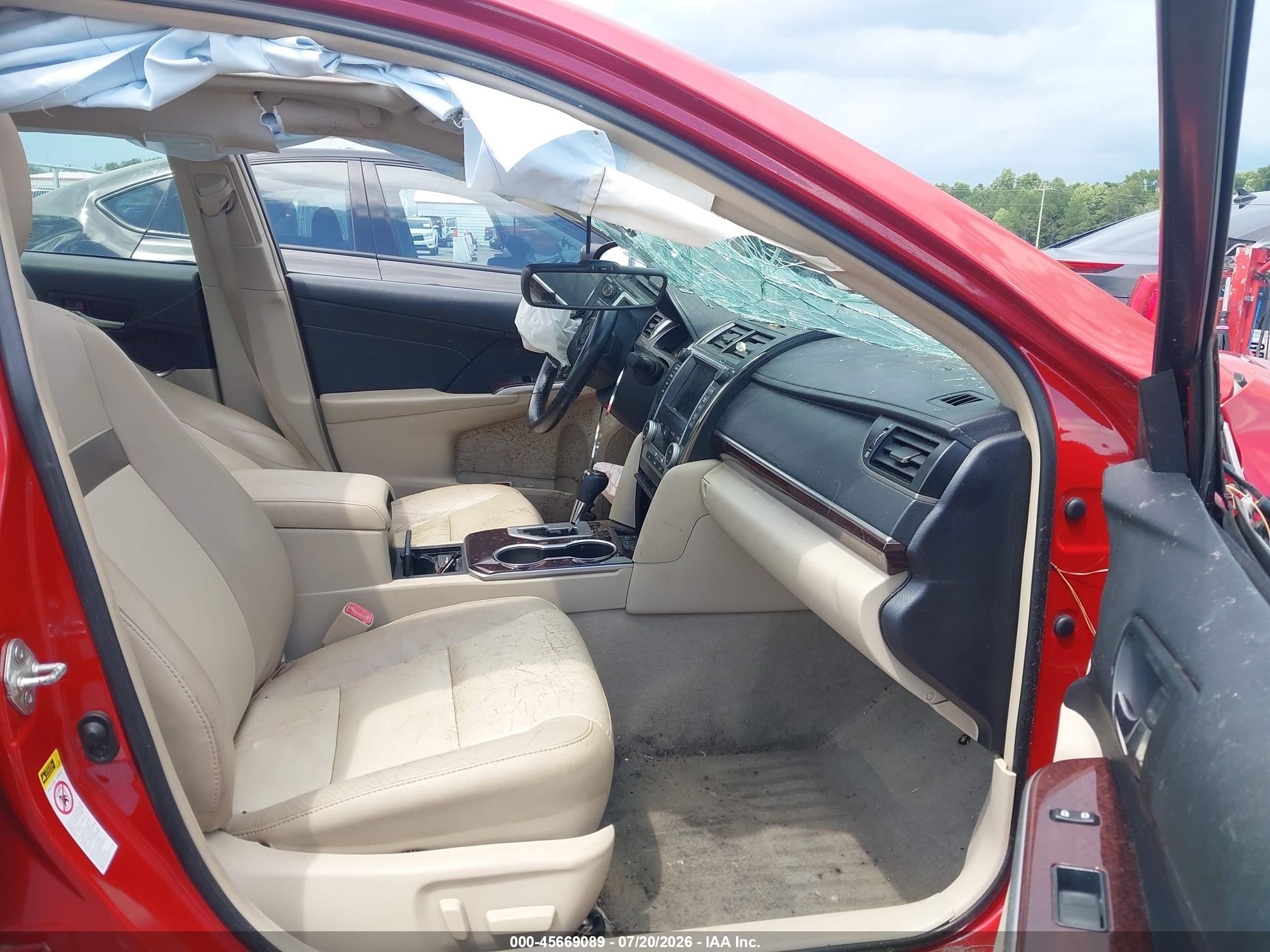 2013 Toyota Camry Xle V6 Red vin: 4T1BK1FK1DU534782