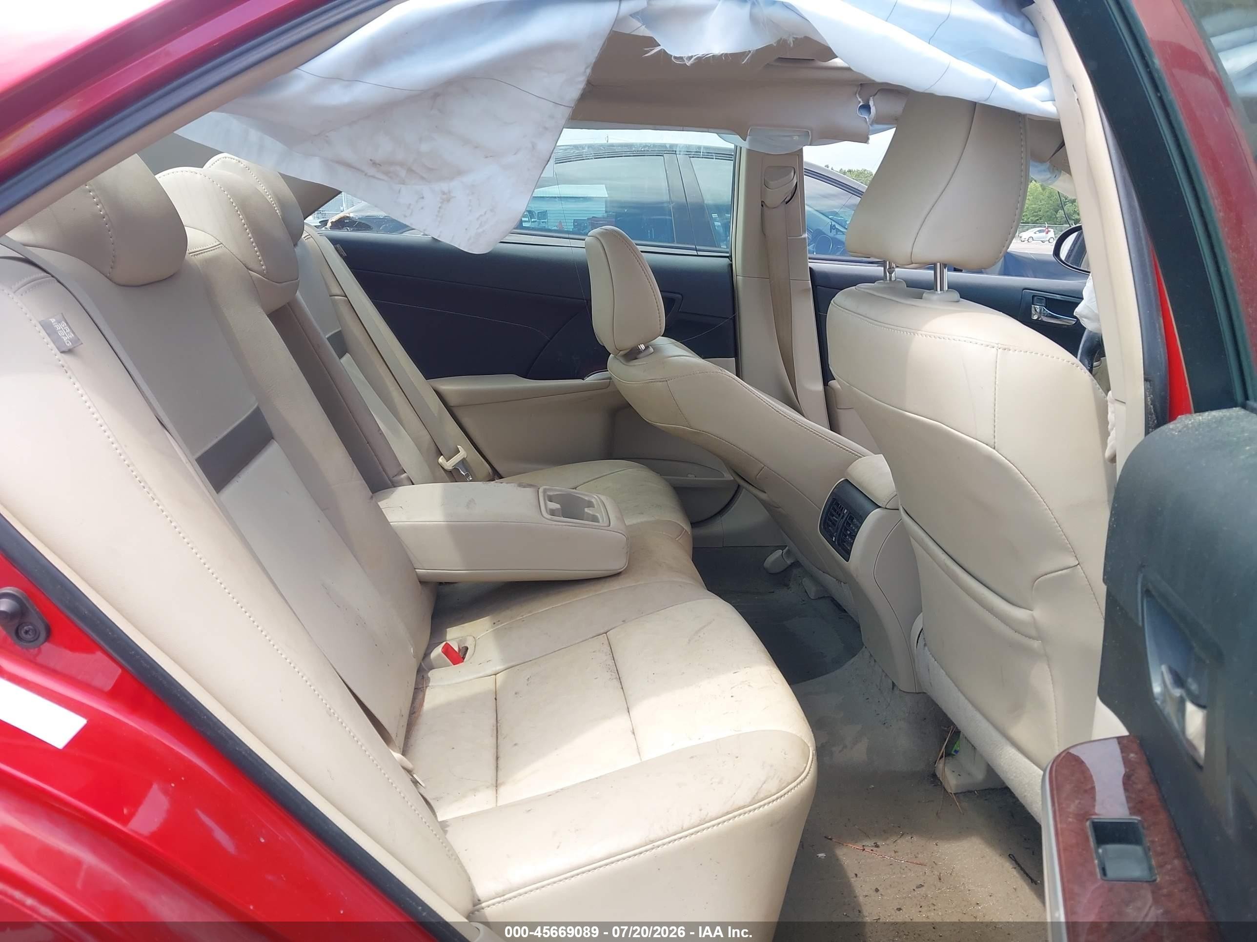 2013 Toyota Camry Xle V6 Red vin: 4T1BK1FK1DU534782