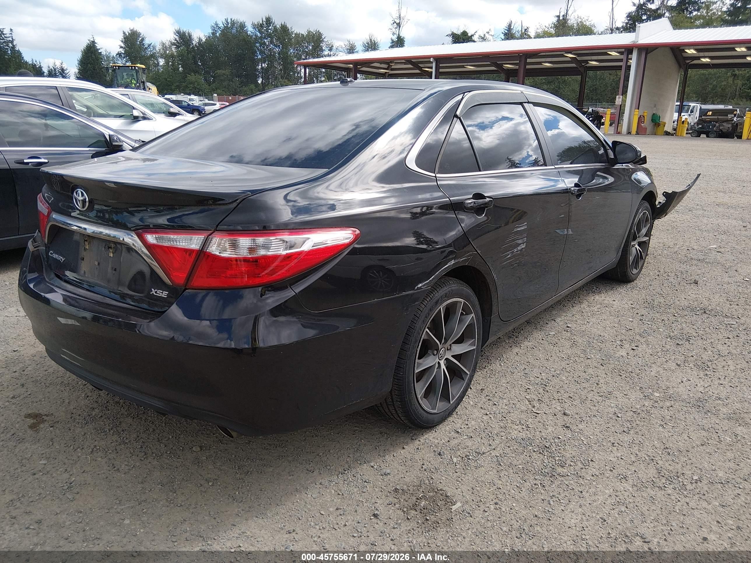 2015 Toyota Camry Xse V6 Black vin: 4T1BK1FK1FU558163