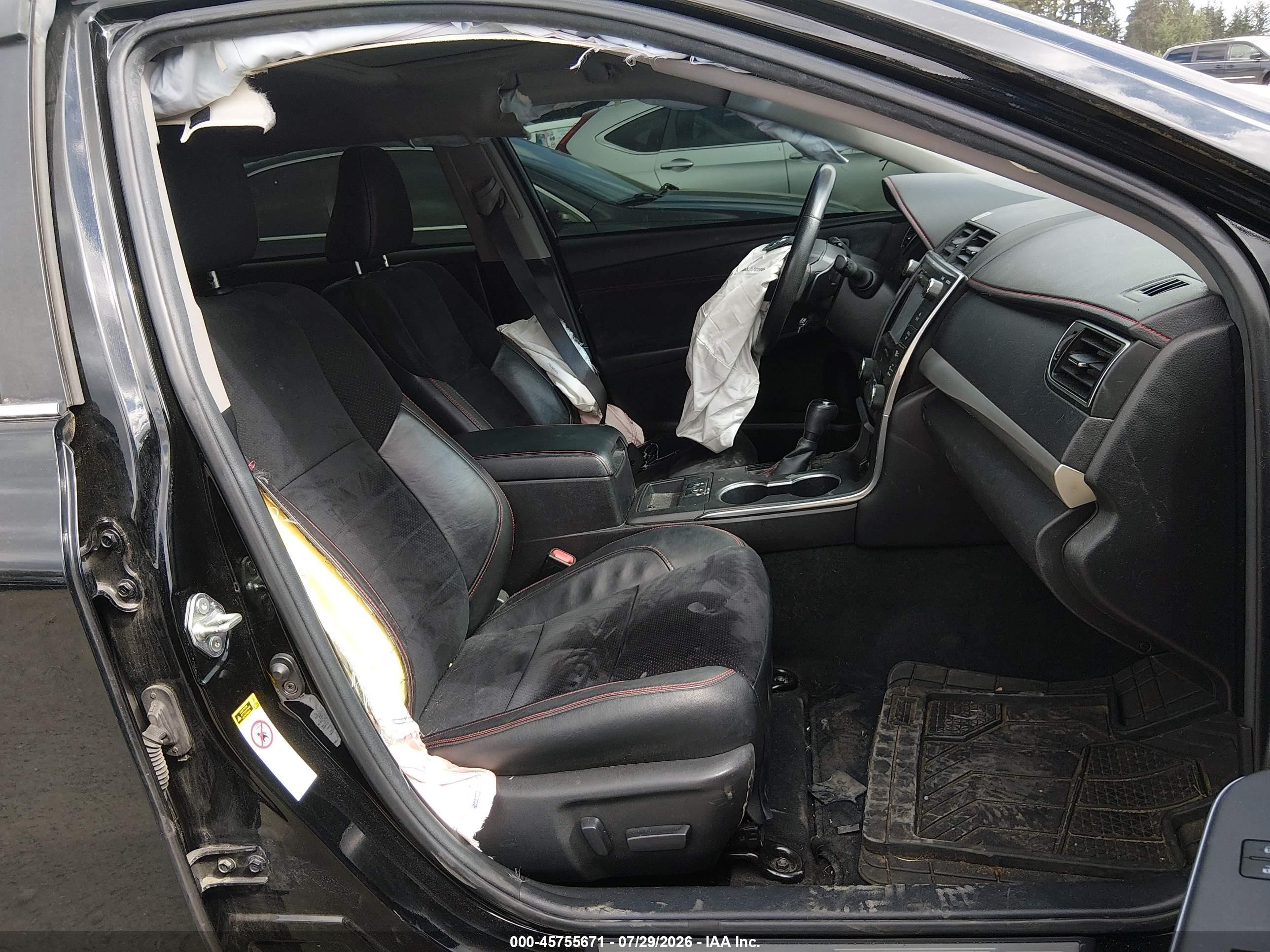 2015 Toyota Camry Xse V6 Black vin: 4T1BK1FK1FU558163