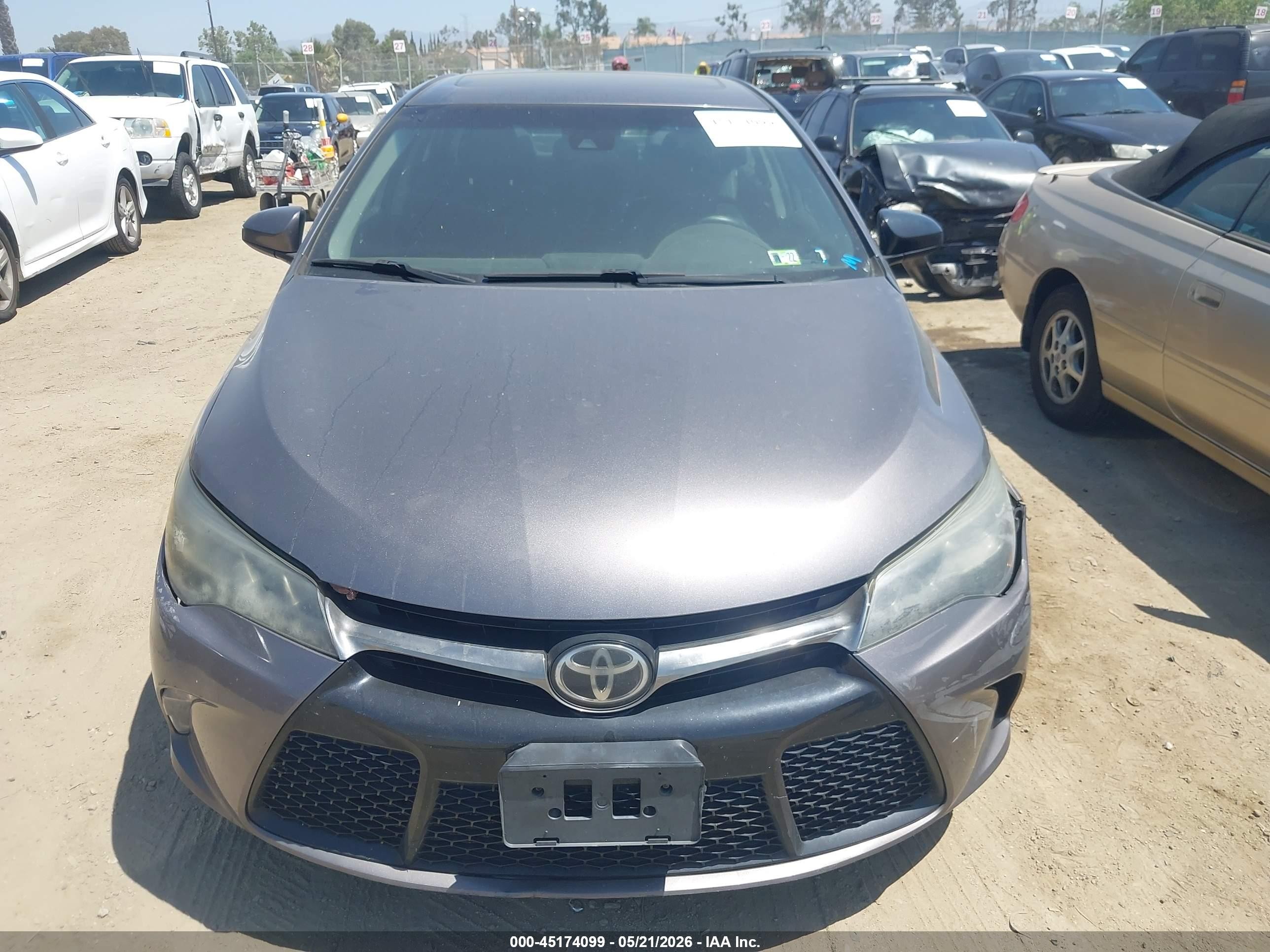 2015 Toyota Camry Xse V6 Gray vin: 4T1BK1FK1FU560592