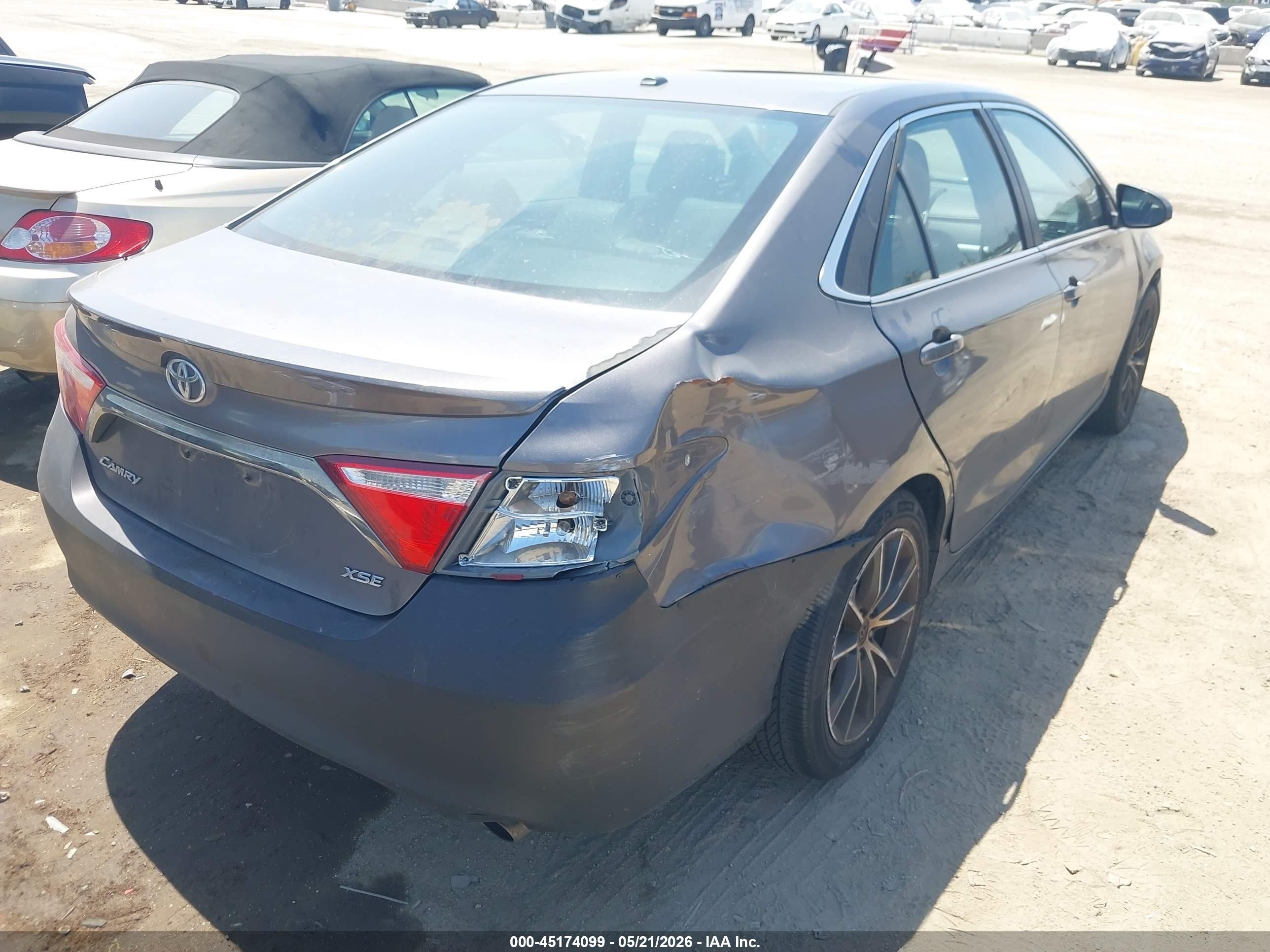 2015 Toyota Camry Xse V6 Gray vin: 4T1BK1FK1FU560592