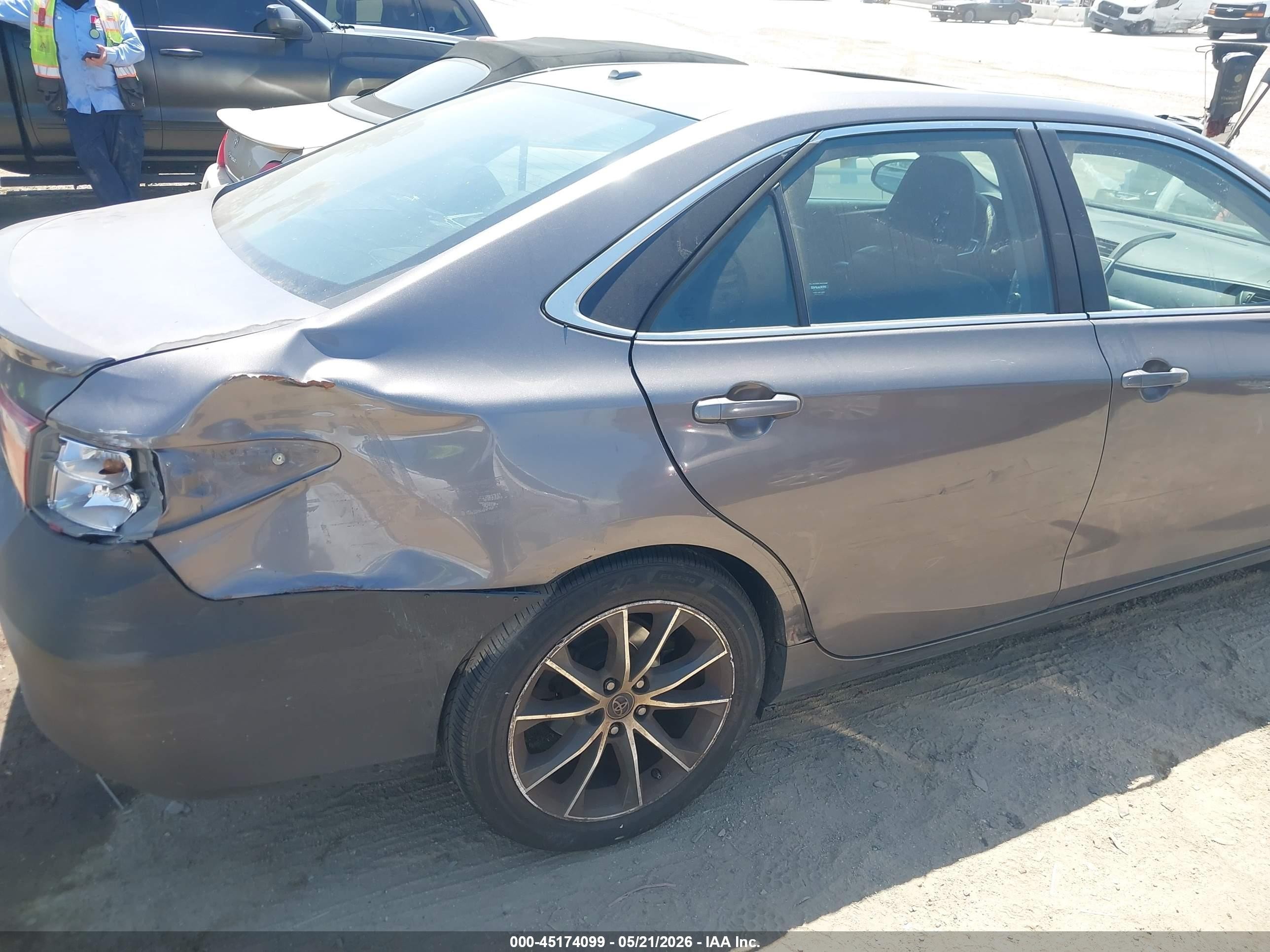 2015 Toyota Camry Xse V6 Gray vin: 4T1BK1FK1FU560592