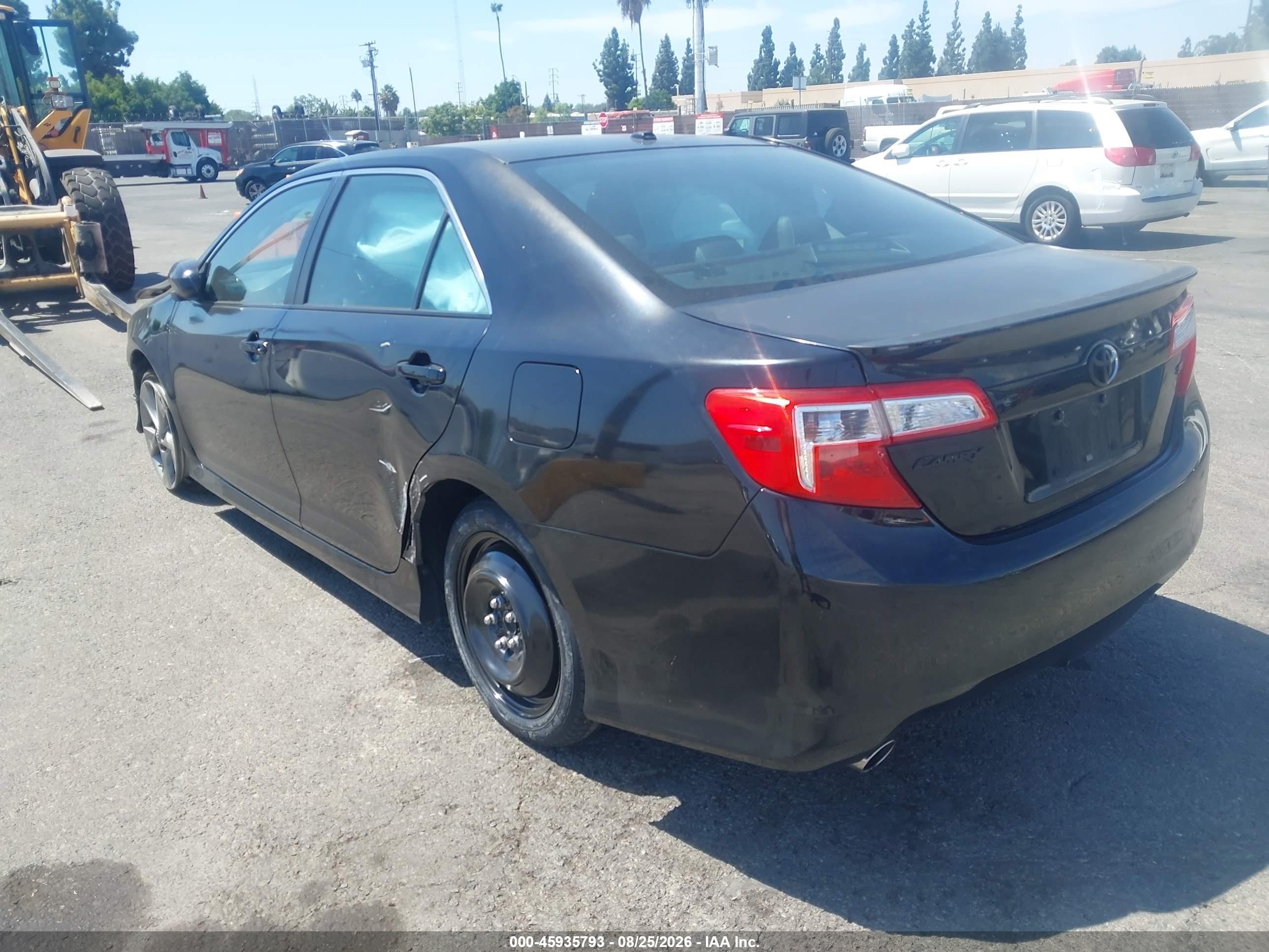 2012 Toyota Camry Se V6 Black vin: 4T1BK1FK2CU008174