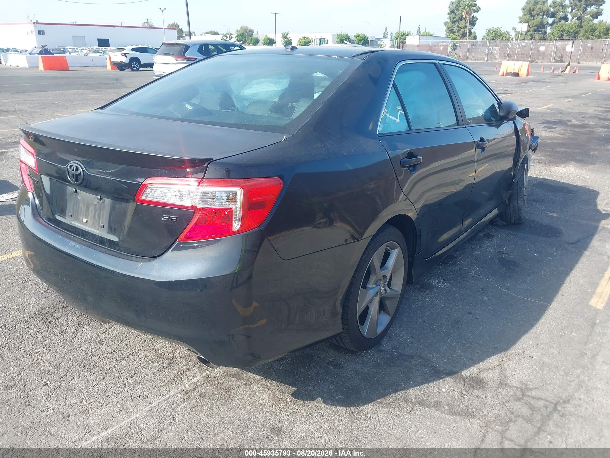 2012 Toyota Camry Se V6 Black vin: 4T1BK1FK2CU008174