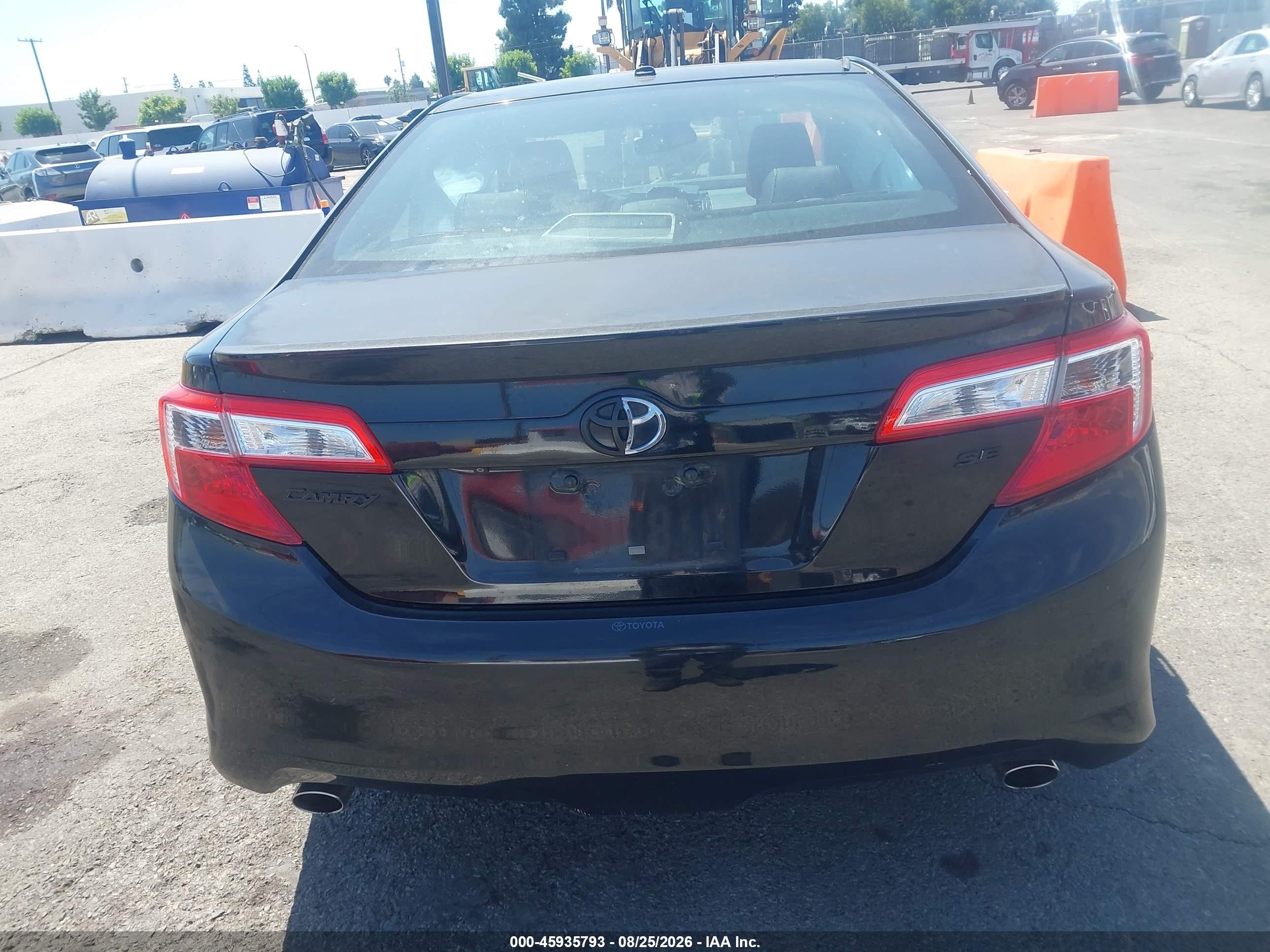 2012 Toyota Camry Se V6 Black vin: 4T1BK1FK2CU008174