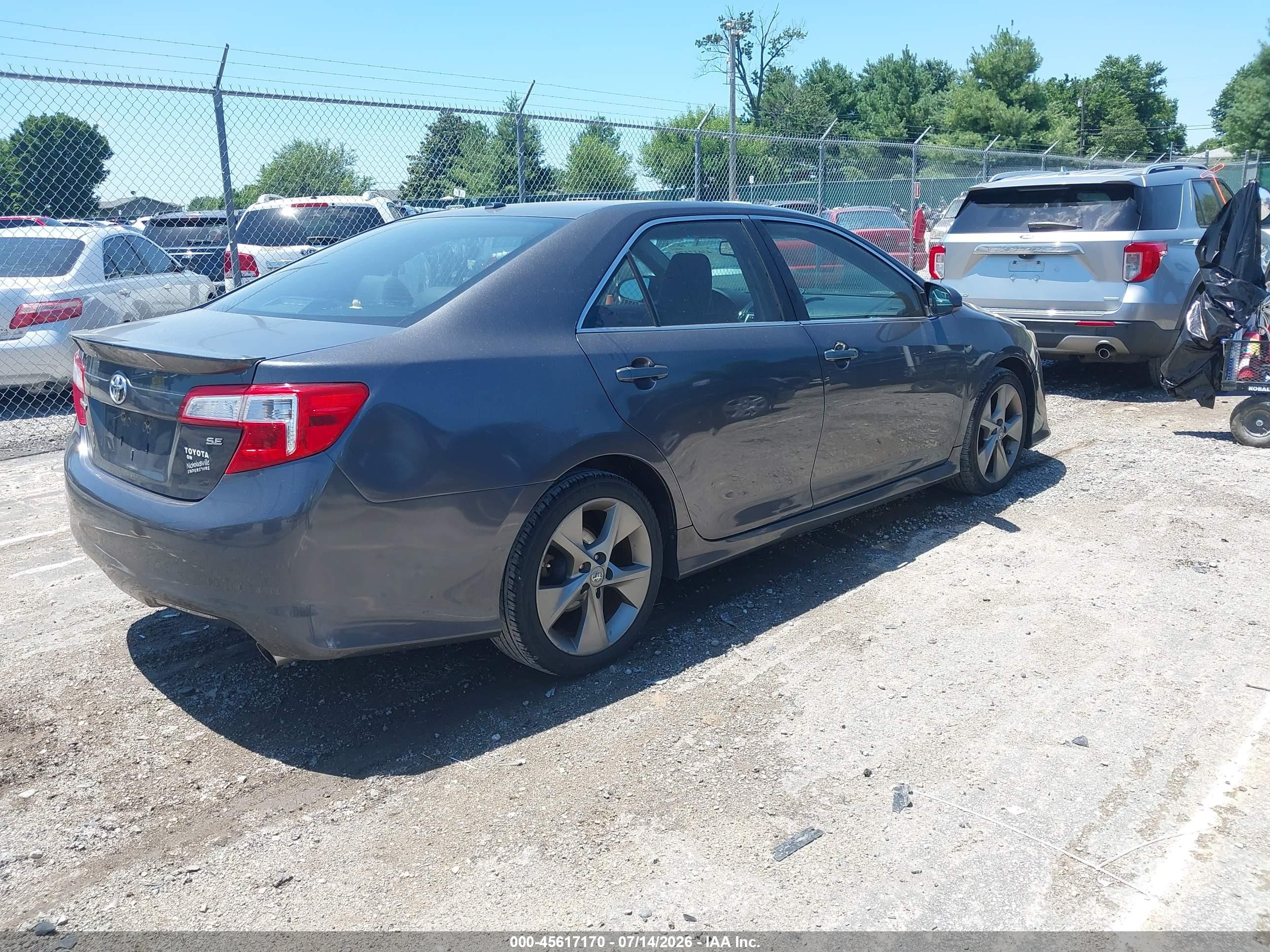 2012 Toyota Camry Se V6 Gray vin: 4T1BK1FK2CU501160