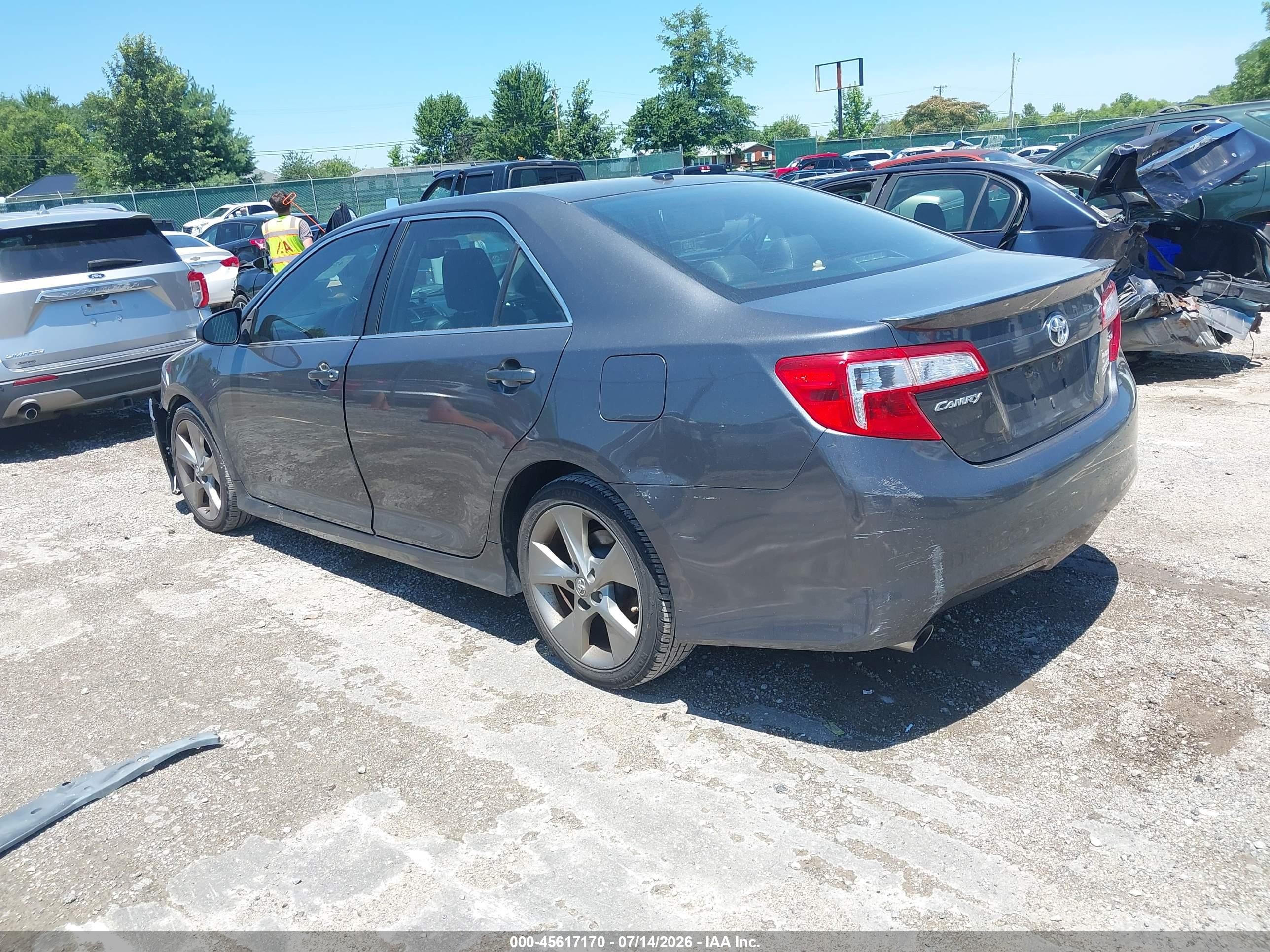 2012 Toyota Camry Se V6 Gray vin: 4T1BK1FK2CU501160