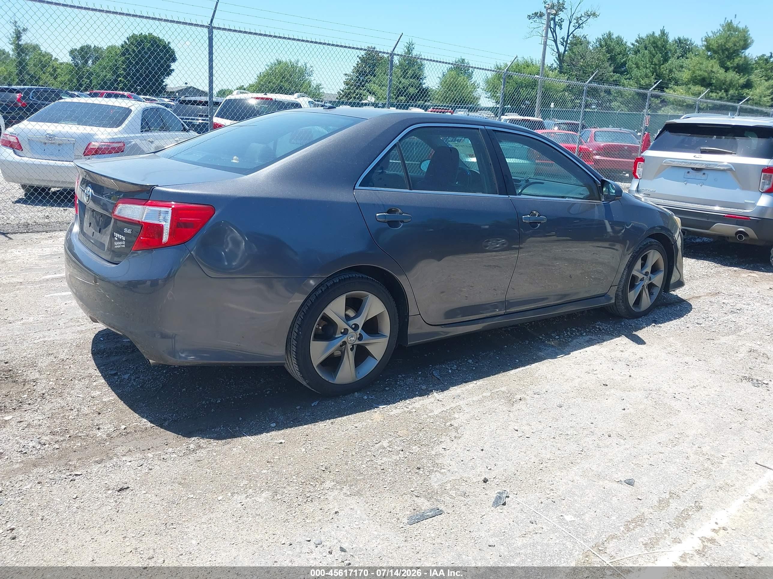 2012 Toyota Camry Se V6 Gray vin: 4T1BK1FK2CU501160