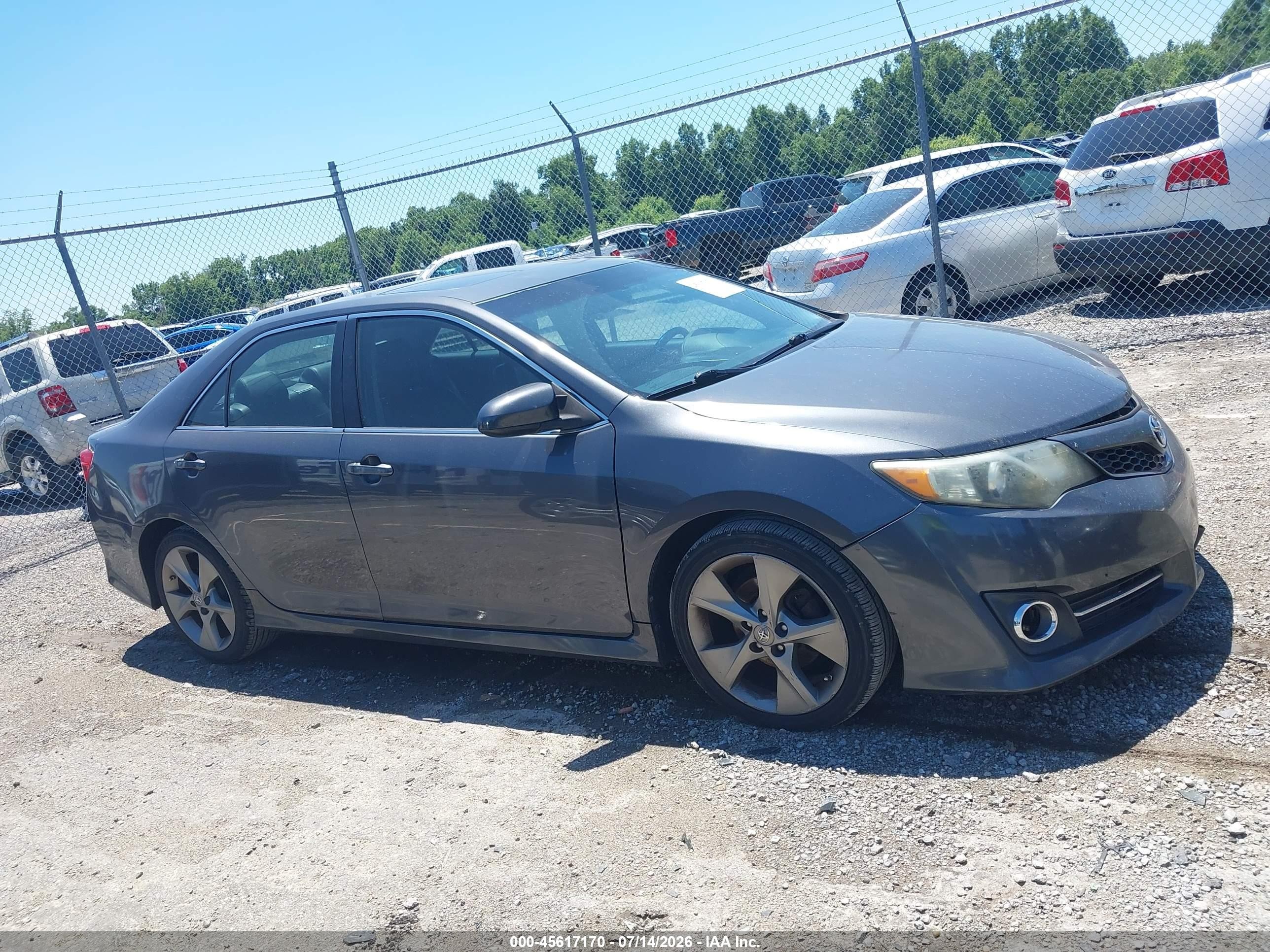2012 Toyota Camry Se V6 Gray vin: 4T1BK1FK2CU501160