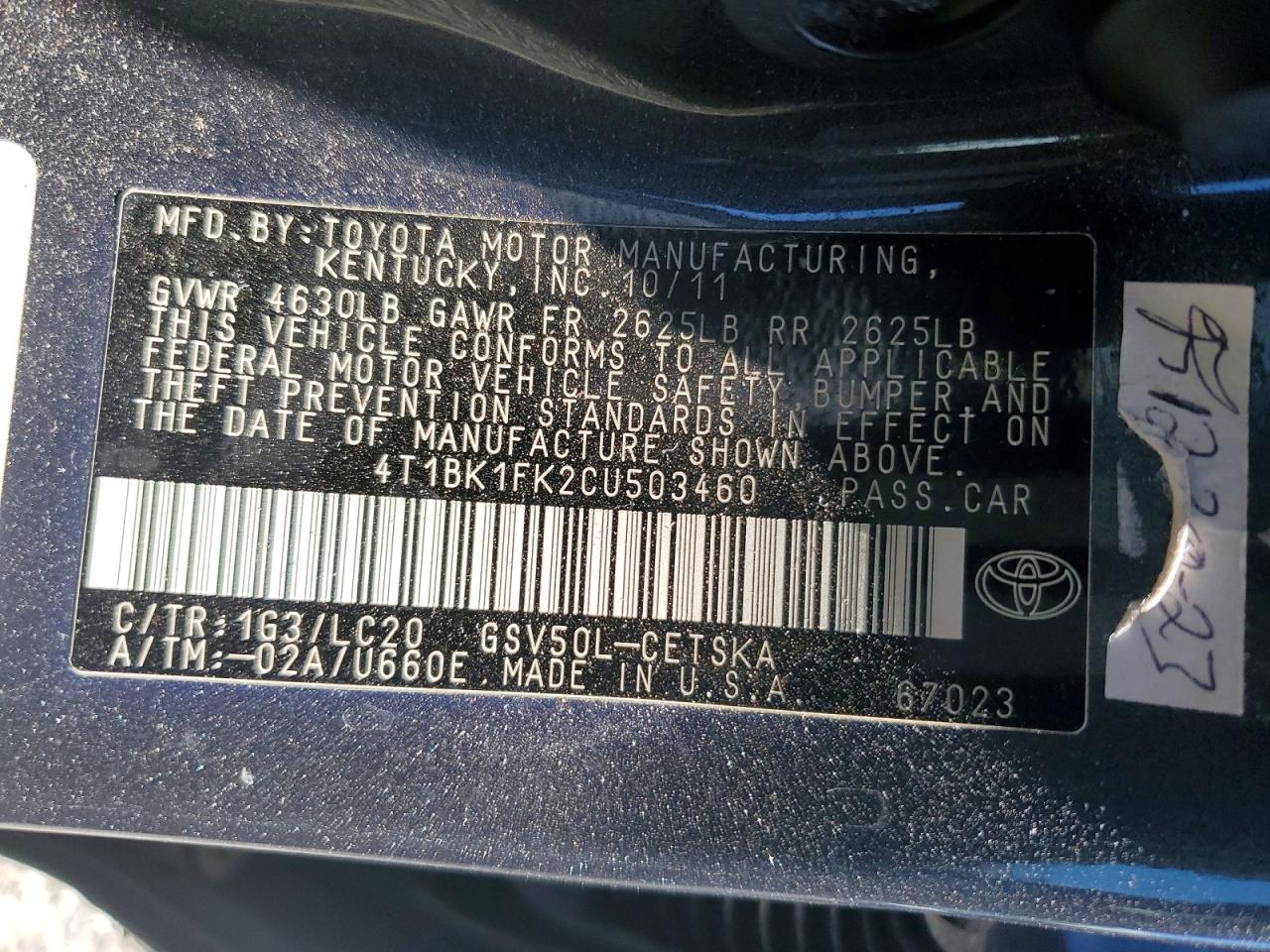 2012 Toyota Camry Se V6 Gray vin: 4T1BK1FK2CU503460