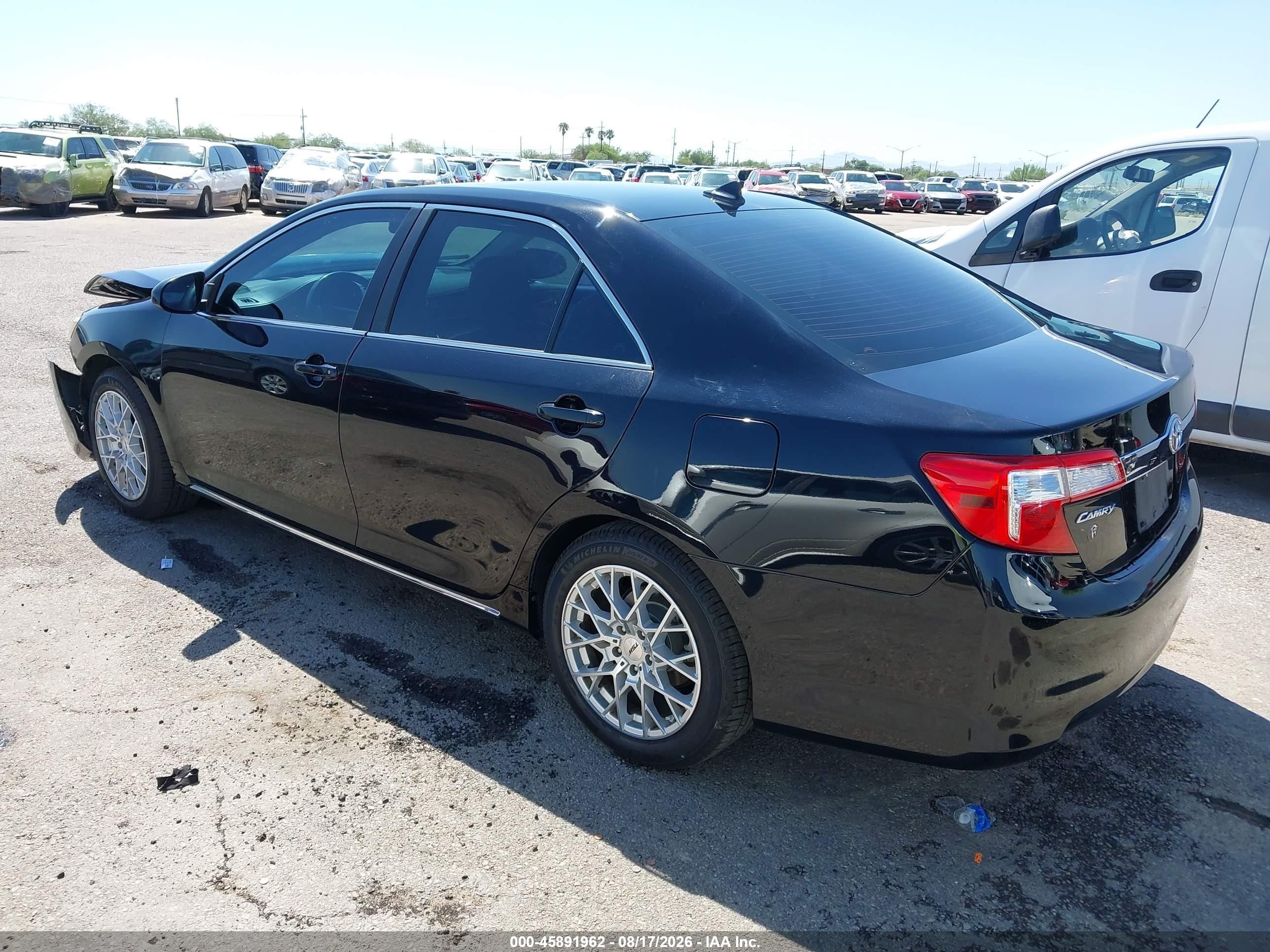 2012 Toyota Camry Xle V6 Black vin: 4T1BK1FK2CU511428