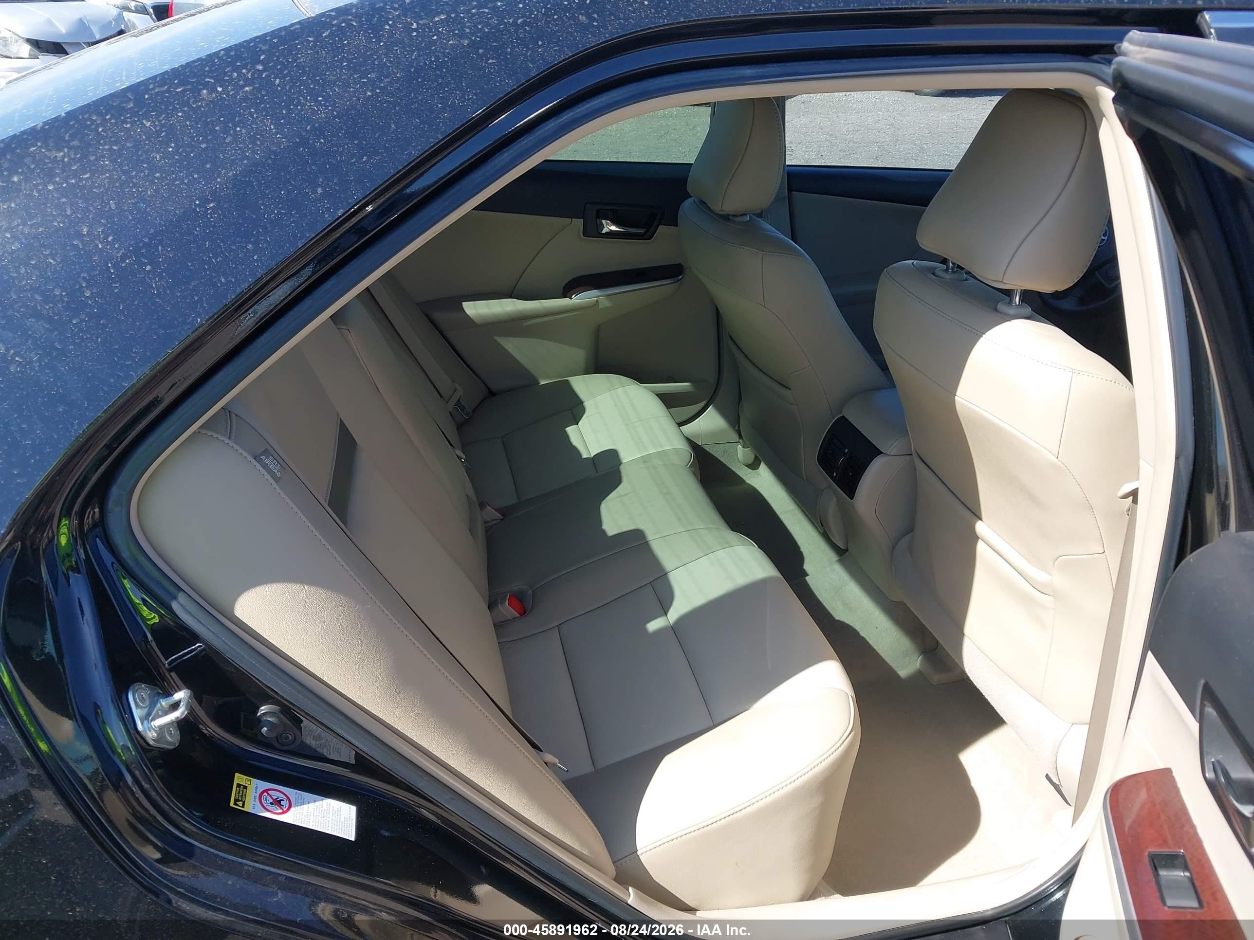 2012 Toyota Camry Xle V6 Black vin: 4T1BK1FK2CU511428
