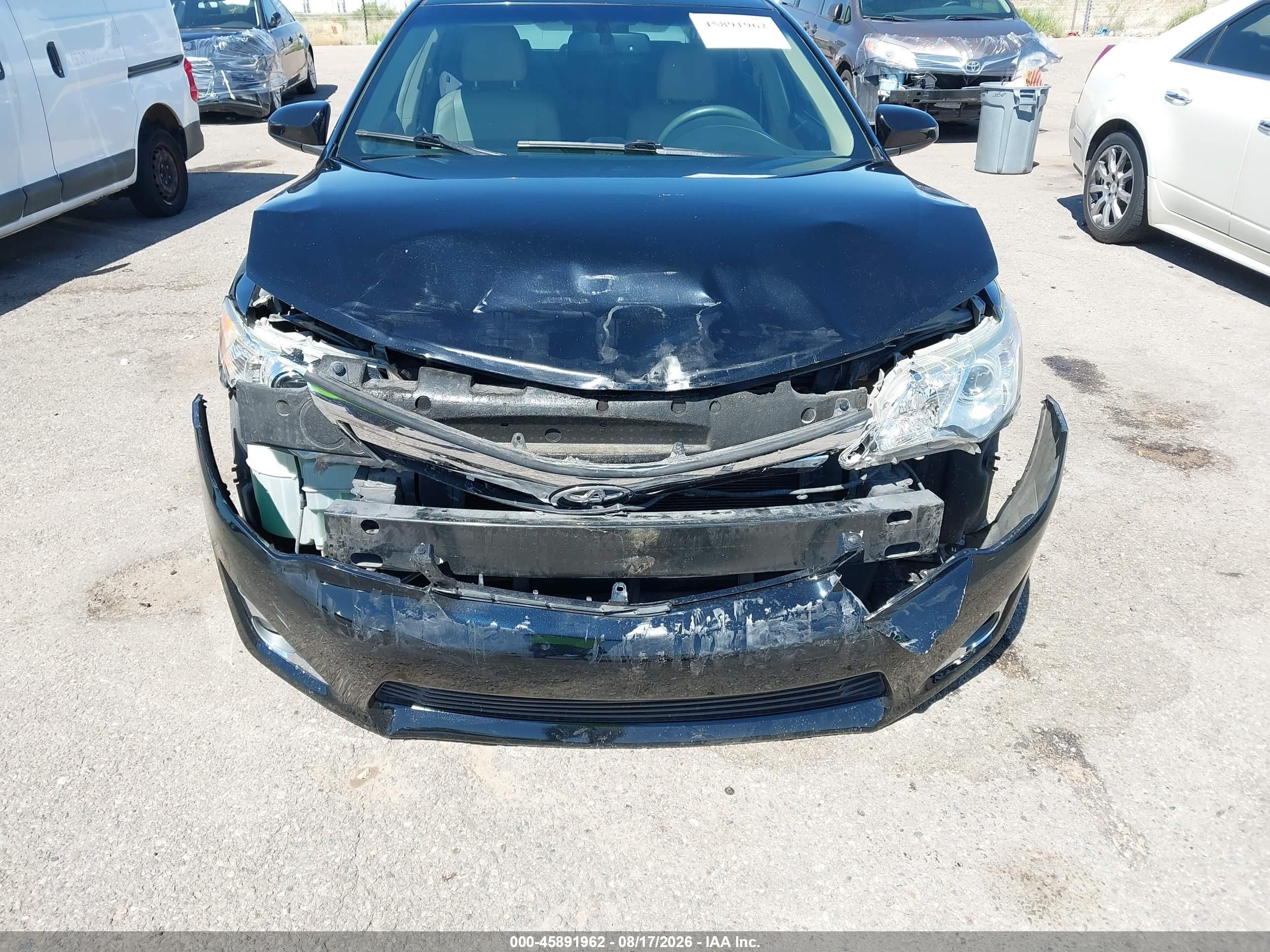 2012 Toyota Camry Xle V6 Black vin: 4T1BK1FK2CU511428