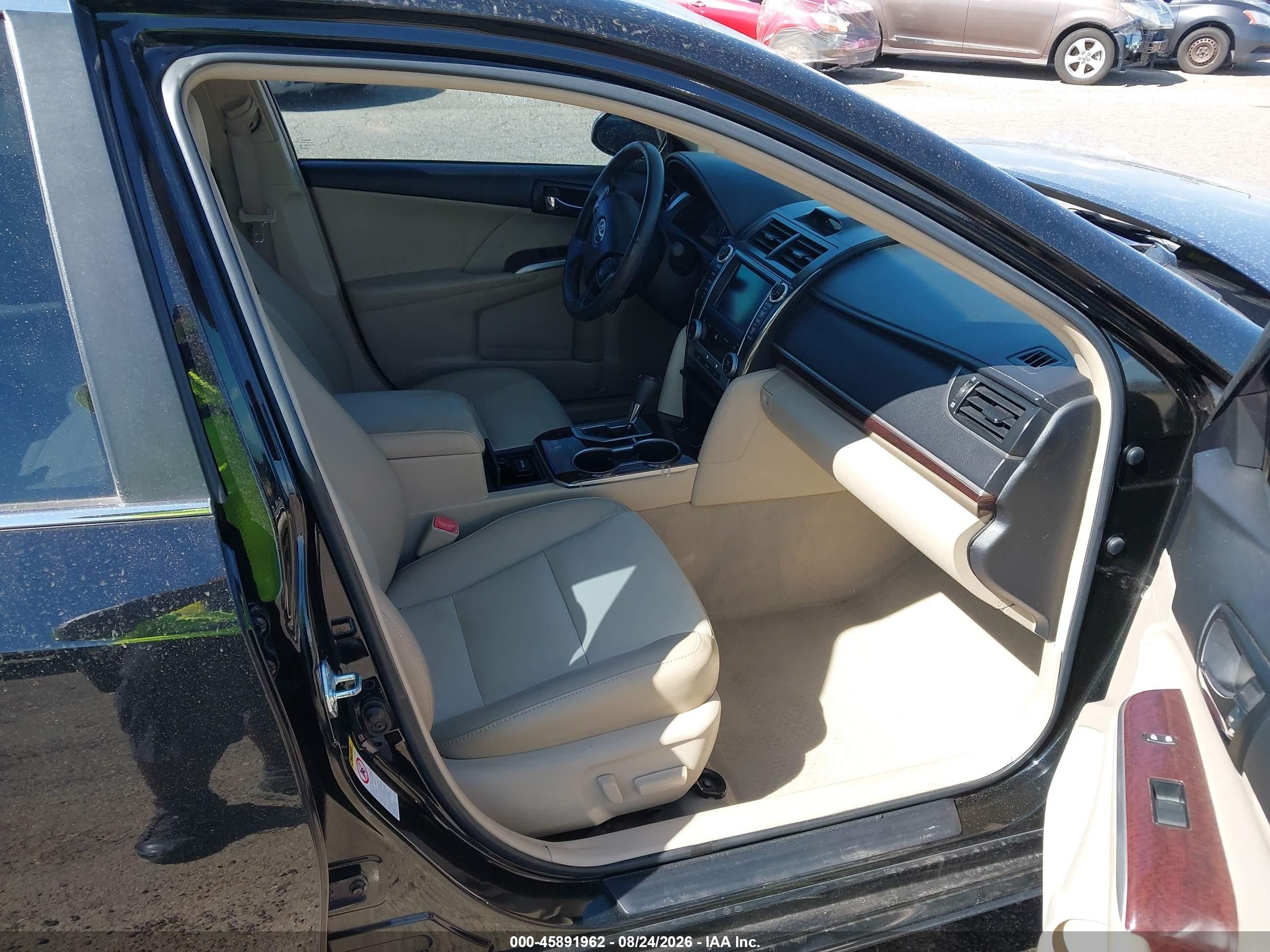 2012 Toyota Camry Xle V6 Black vin: 4T1BK1FK2CU511428