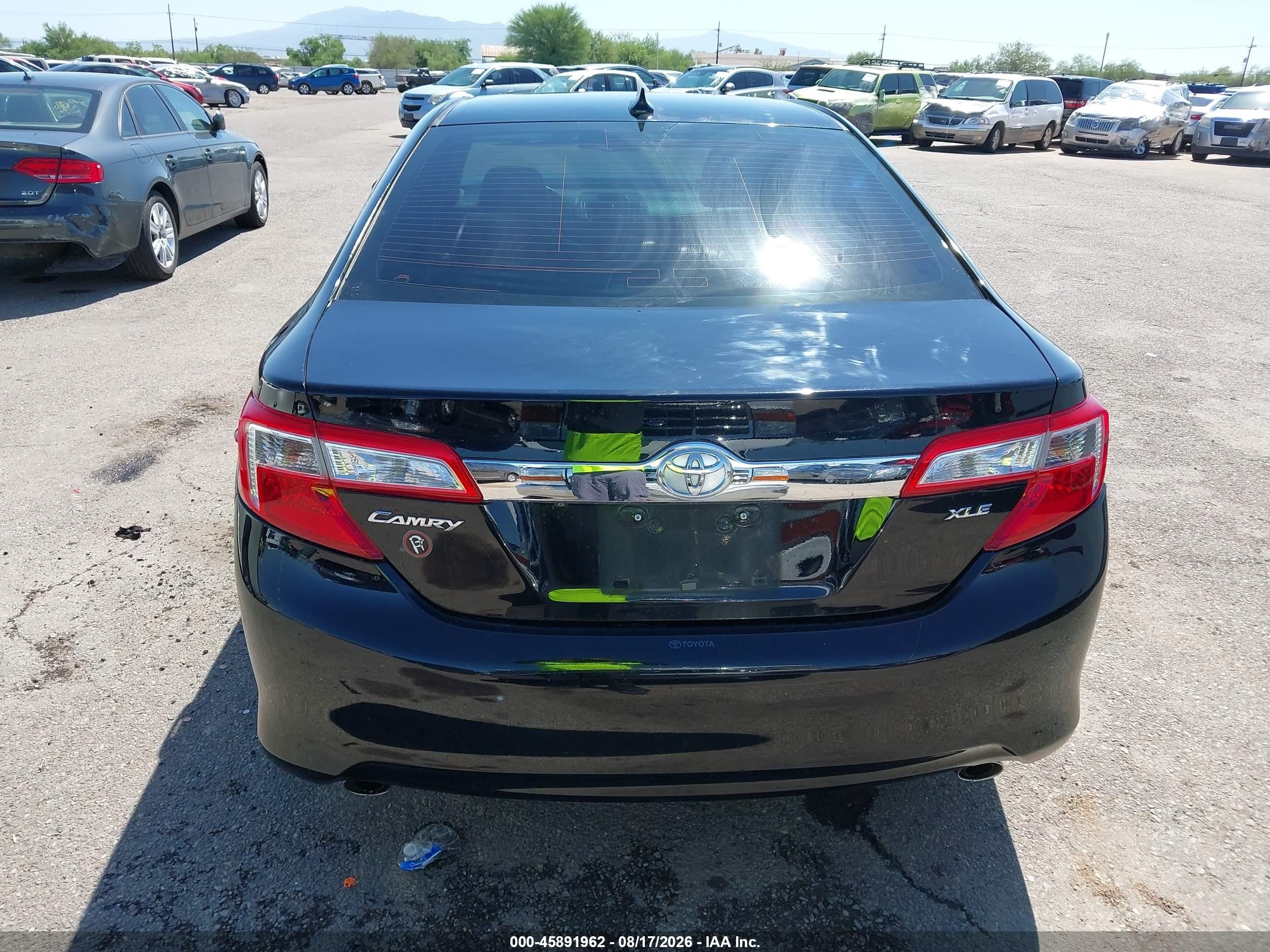 2012 Toyota Camry Xle V6 Black vin: 4T1BK1FK2CU511428