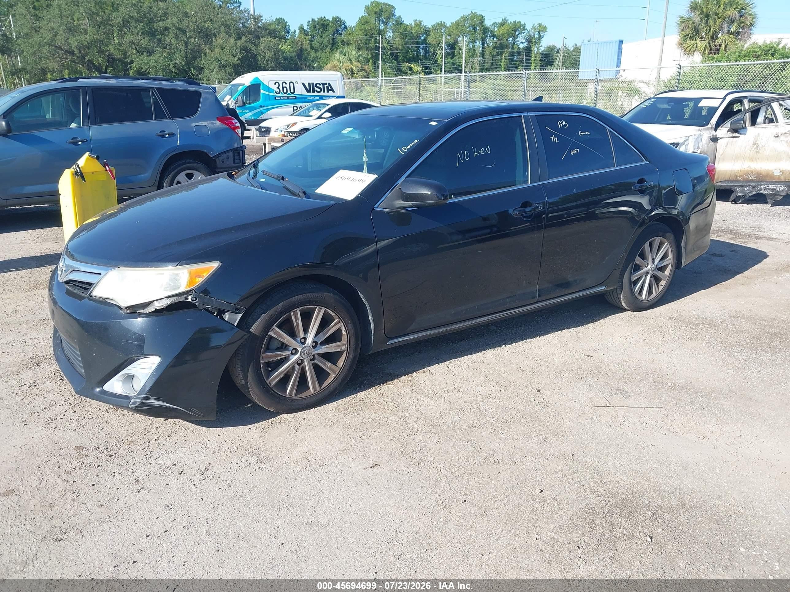 2012 Toyota Camry Xle V6 Black vin: 4T1BK1FK2CU513955