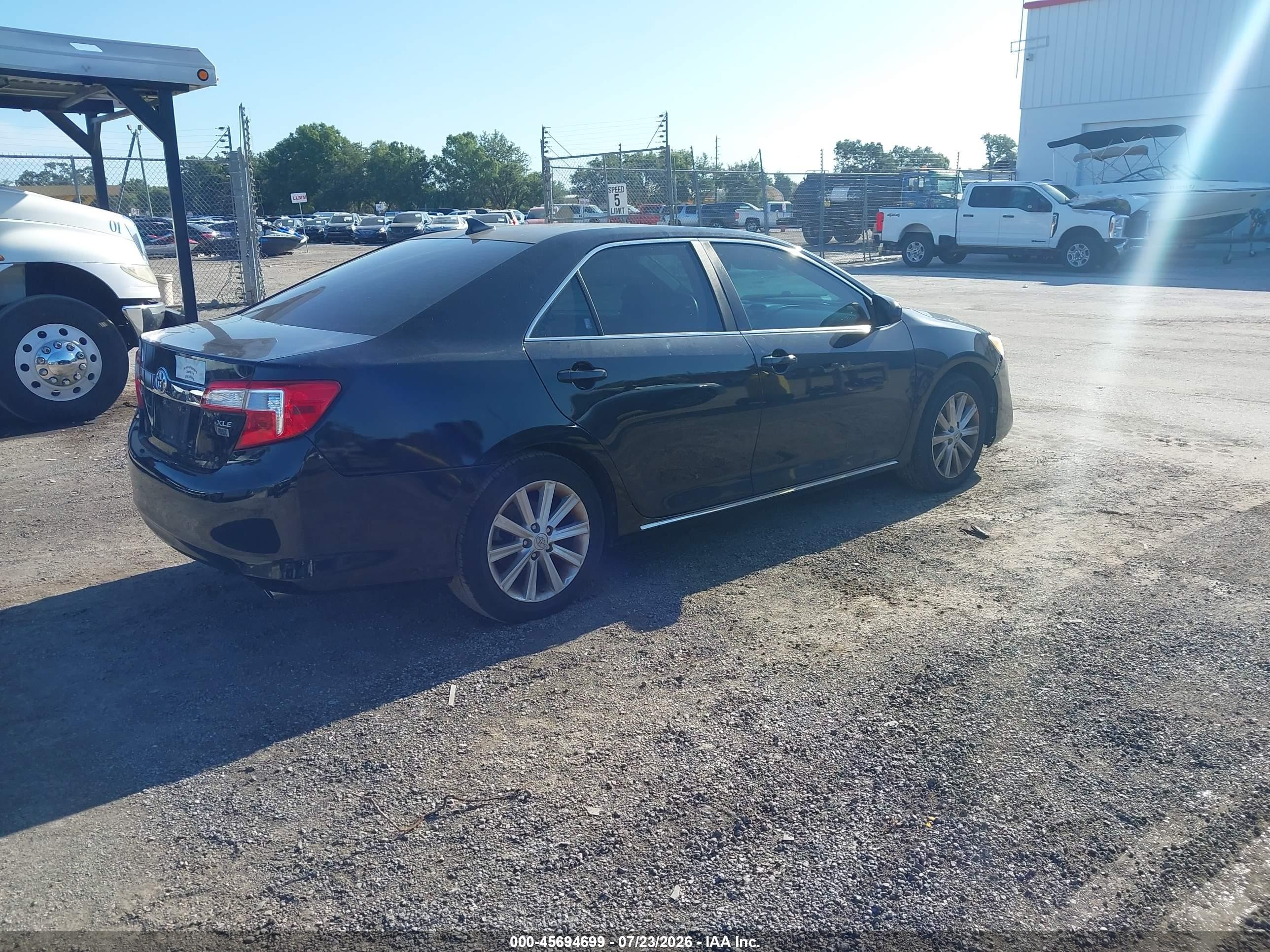 2012 Toyota Camry Xle V6 Black vin: 4T1BK1FK2CU513955
