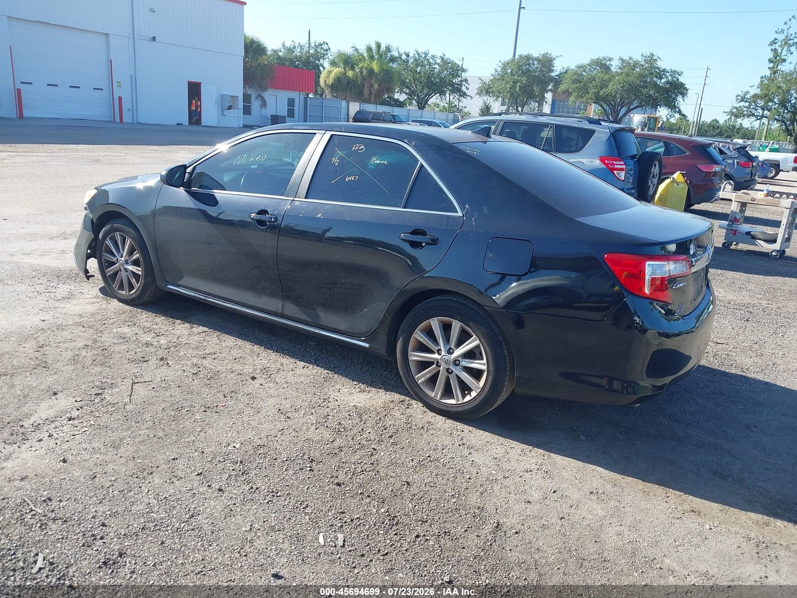 2012 Toyota Camry Xle V6 Black vin: 4T1BK1FK2CU513955