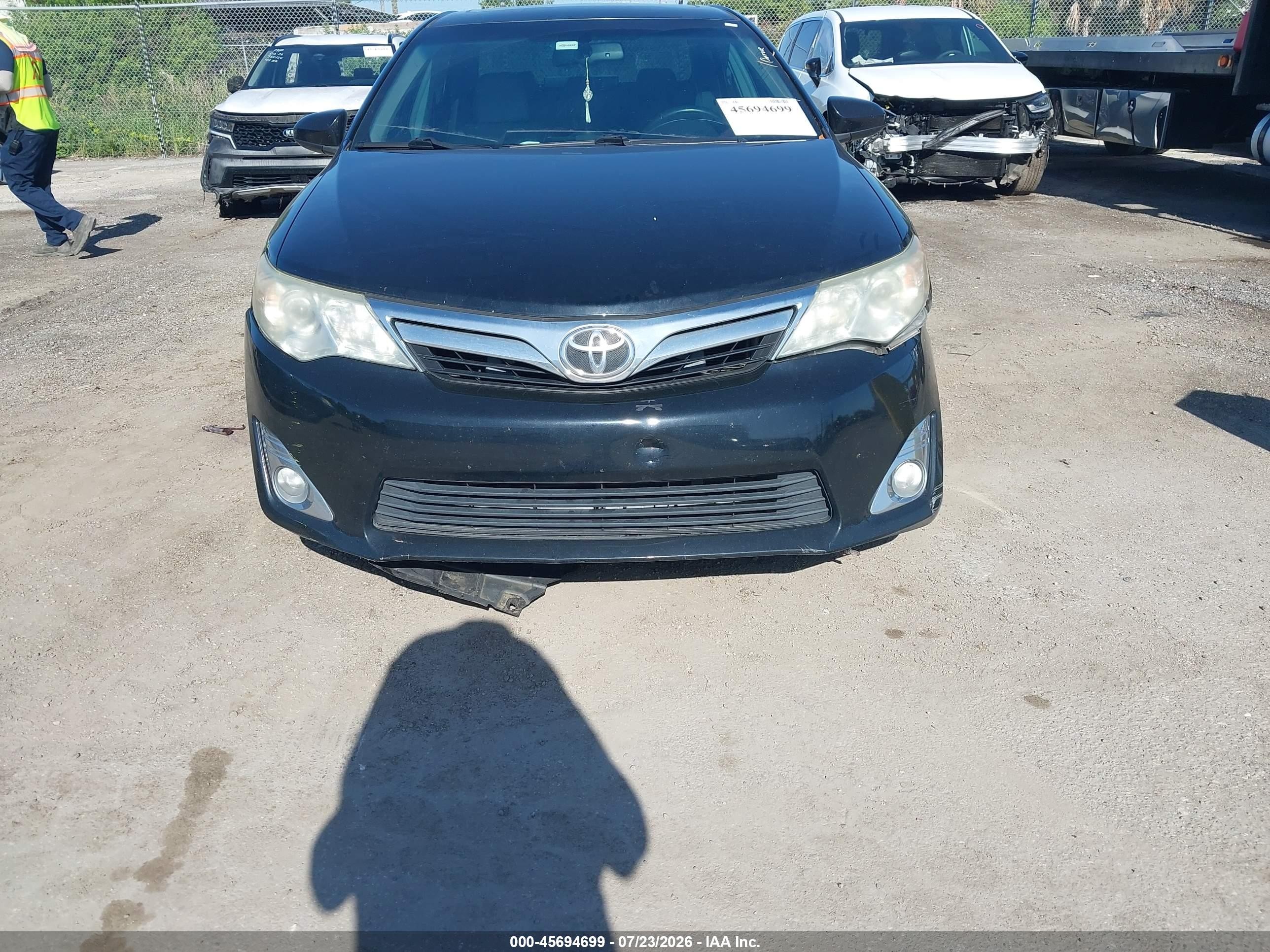 2012 Toyota Camry Xle V6 Black vin: 4T1BK1FK2CU513955