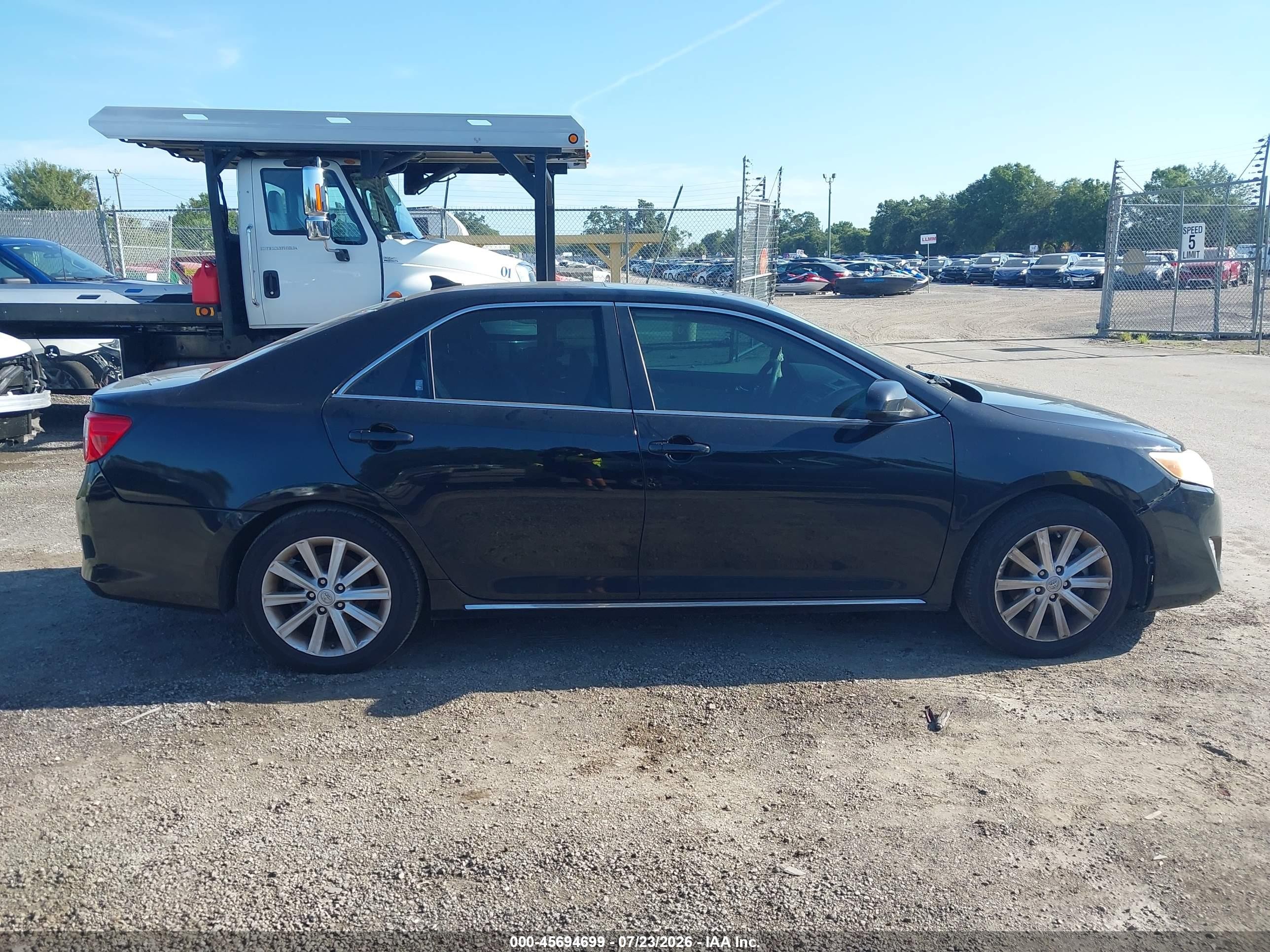 2012 Toyota Camry Xle V6 Black vin: 4T1BK1FK2CU513955