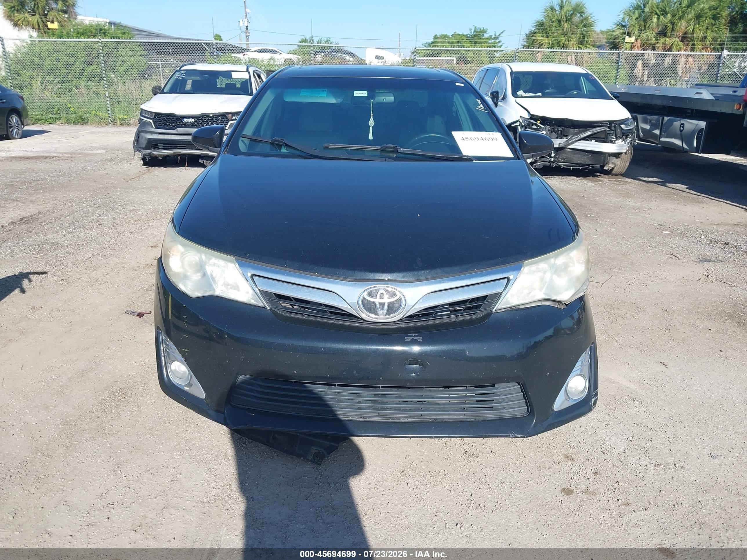 2012 Toyota Camry Xle V6 Black vin: 4T1BK1FK2CU513955
