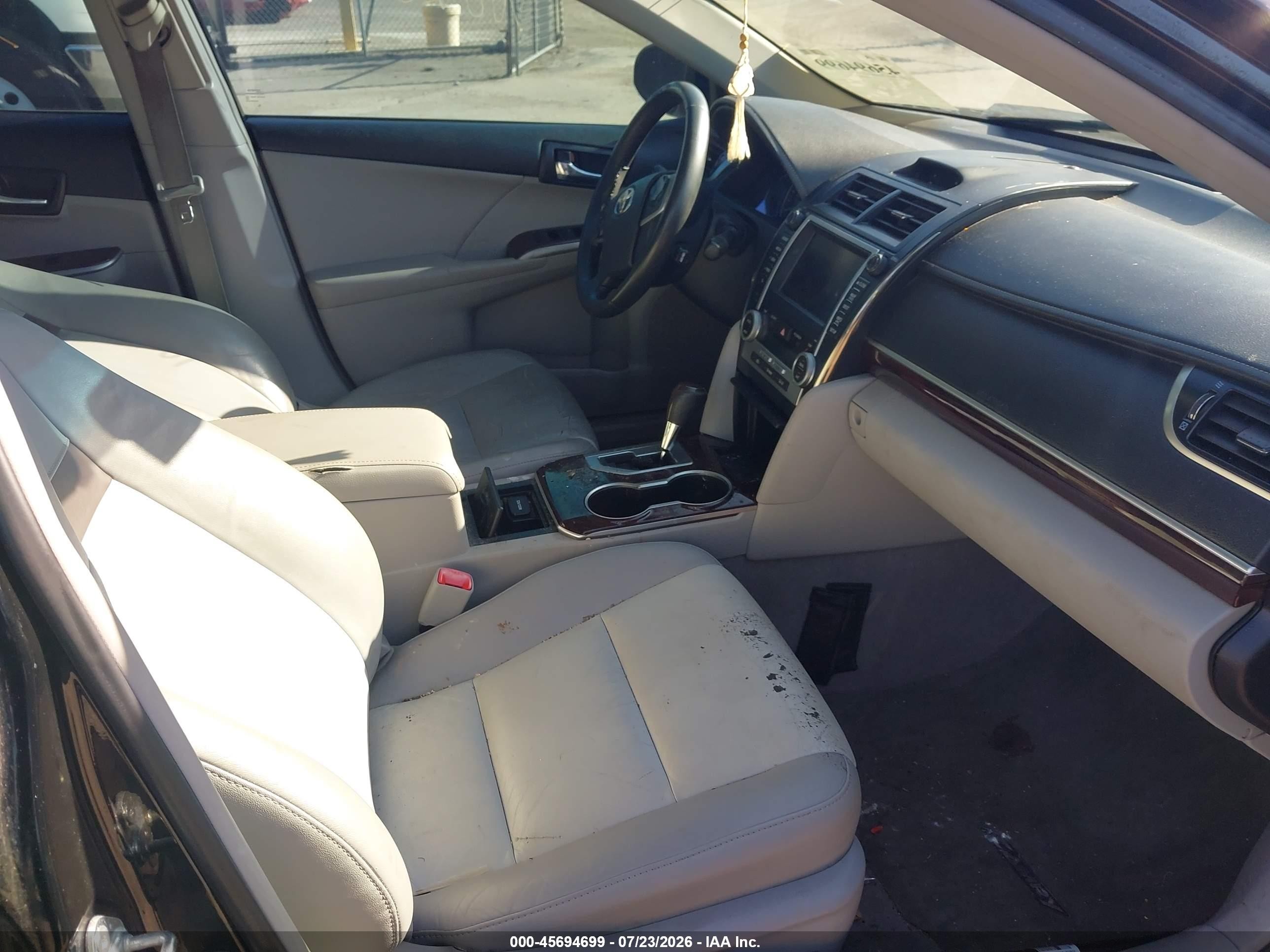 2012 Toyota Camry Xle V6 Black vin: 4T1BK1FK2CU513955