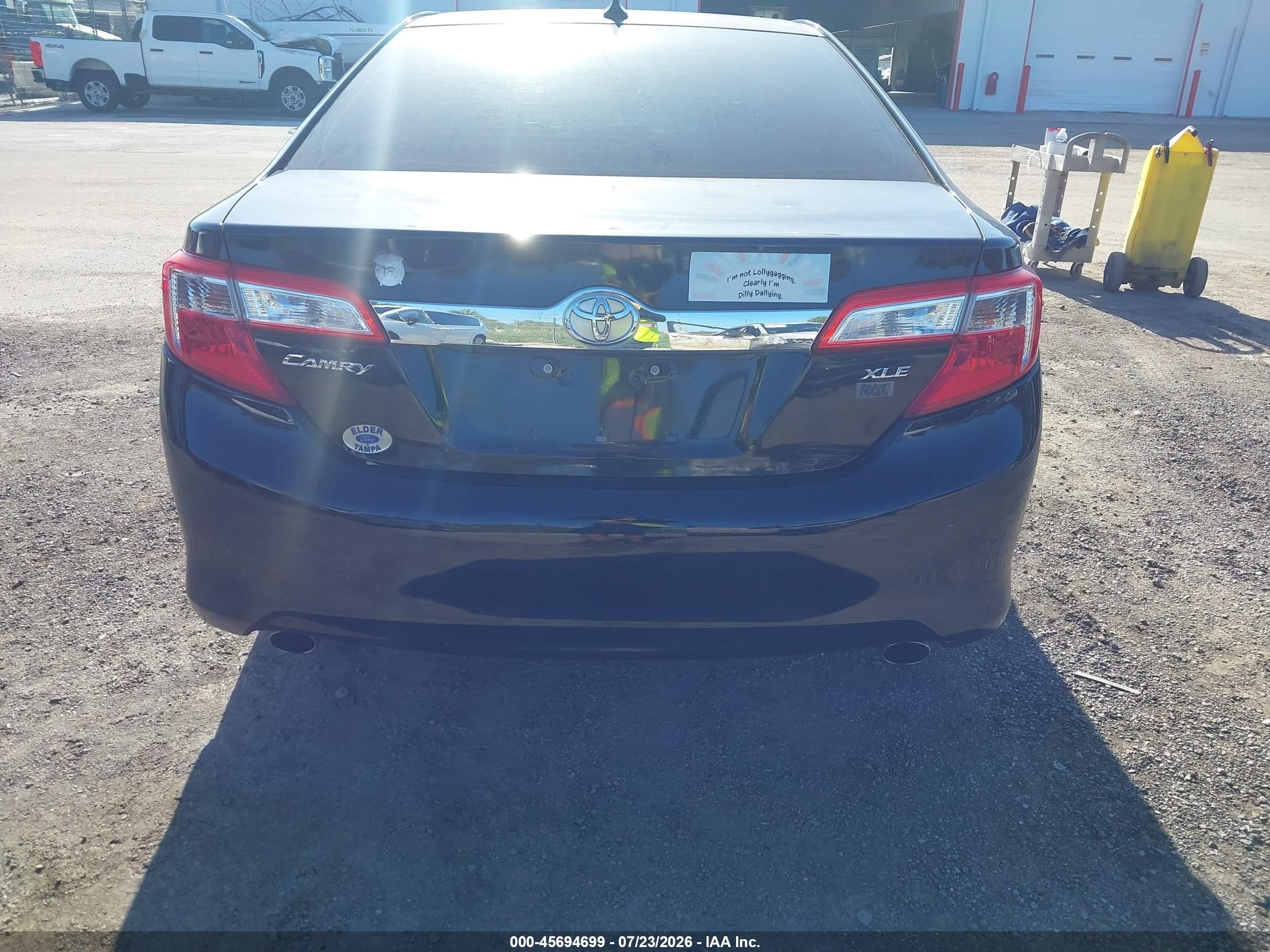 2012 Toyota Camry Xle V6 Black vin: 4T1BK1FK2CU513955