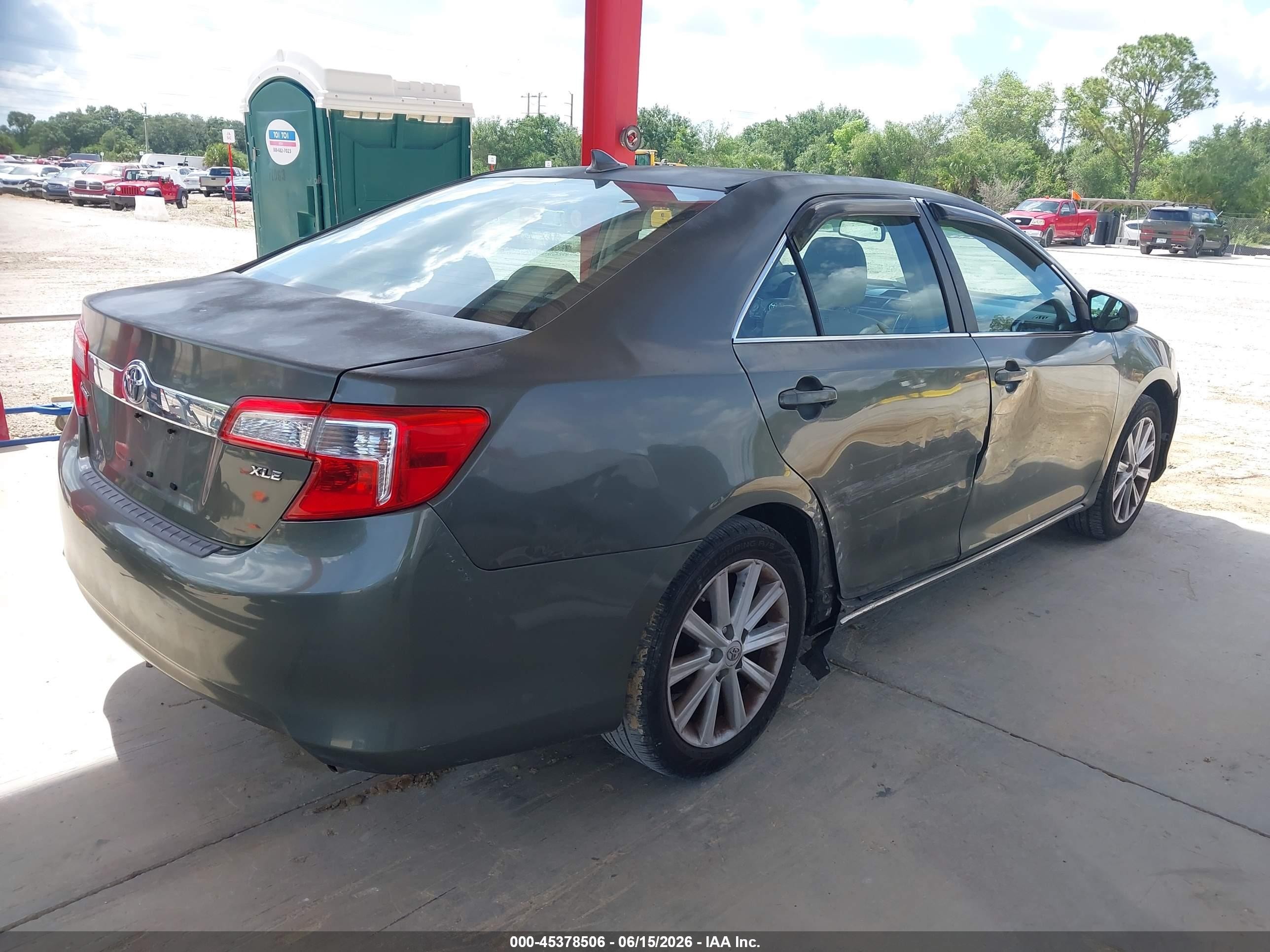 2012 Toyota Camry Xle V6 Teal vin: 4T1BK1FK2CU514782