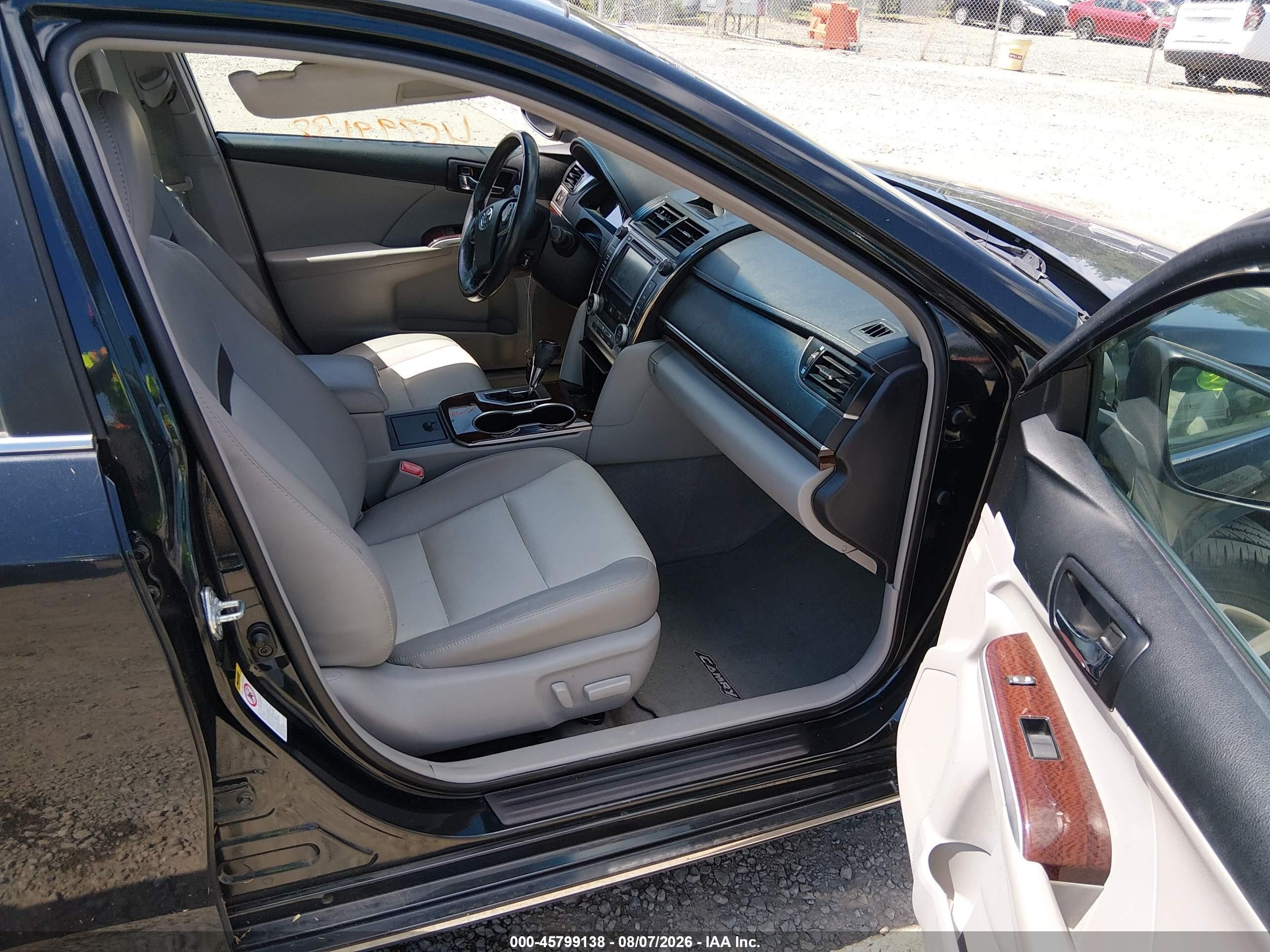 2012 Toyota Camry Xle V6 Black vin: 4T1BK1FK2CU517522