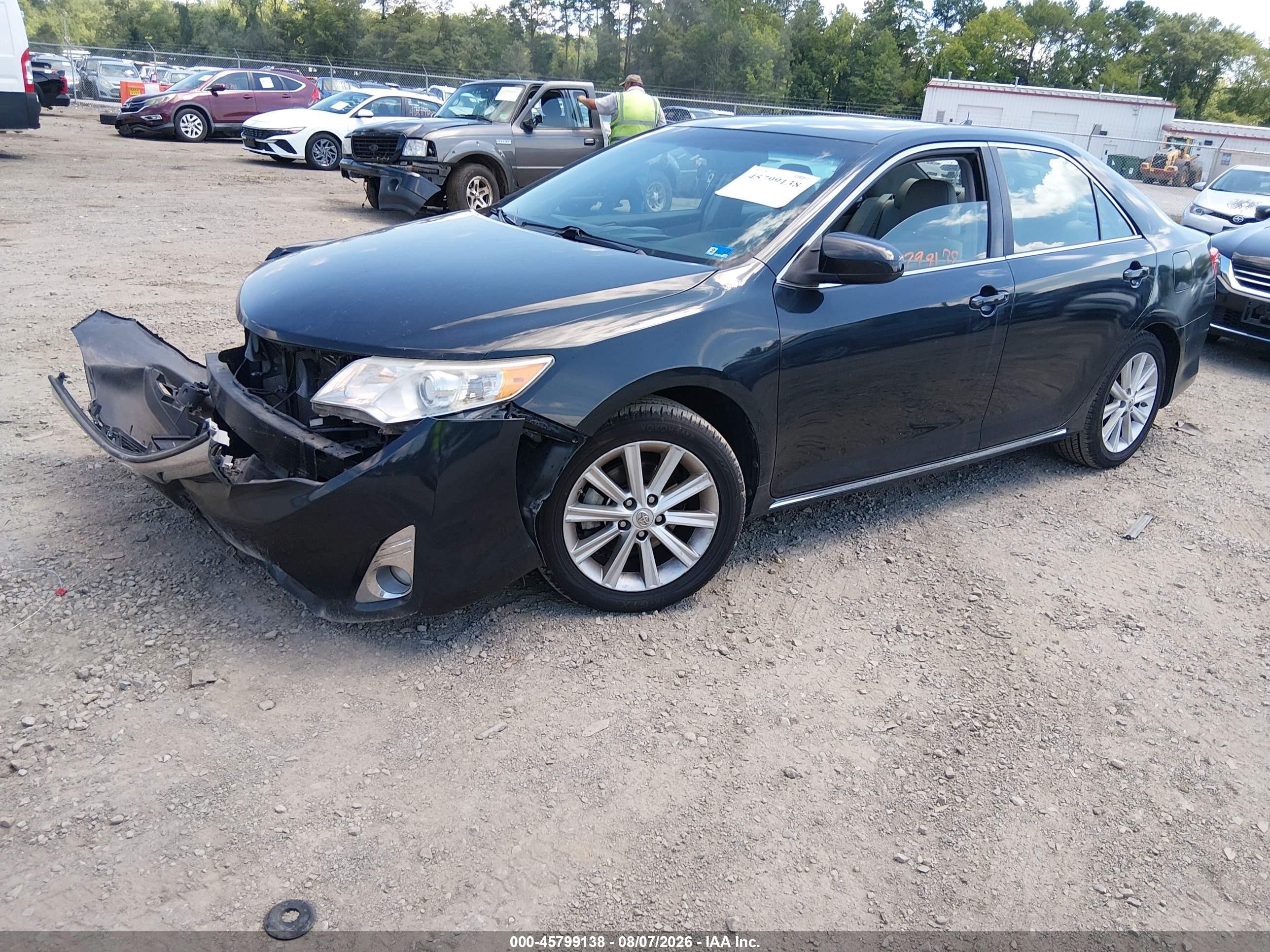 2012 Toyota Camry Xle V6 Black vin: 4T1BK1FK2CU517522