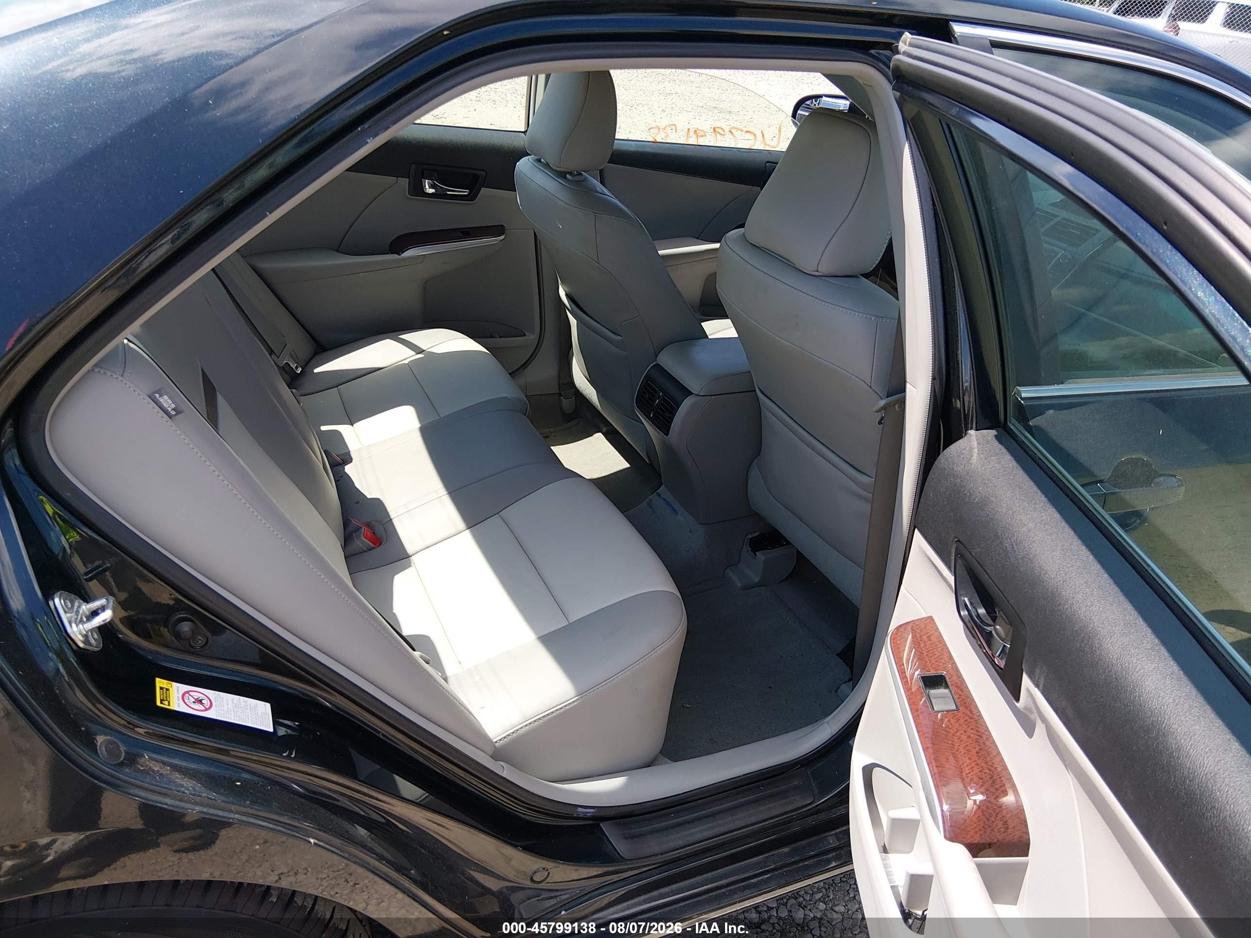 2012 Toyota Camry Xle V6 Black vin: 4T1BK1FK2CU517522