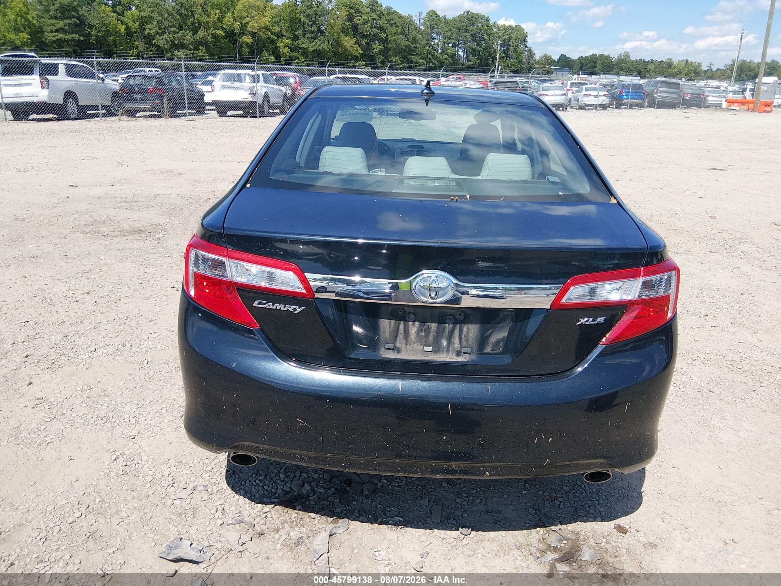 2012 Toyota Camry Xle V6 Black vin: 4T1BK1FK2CU517522