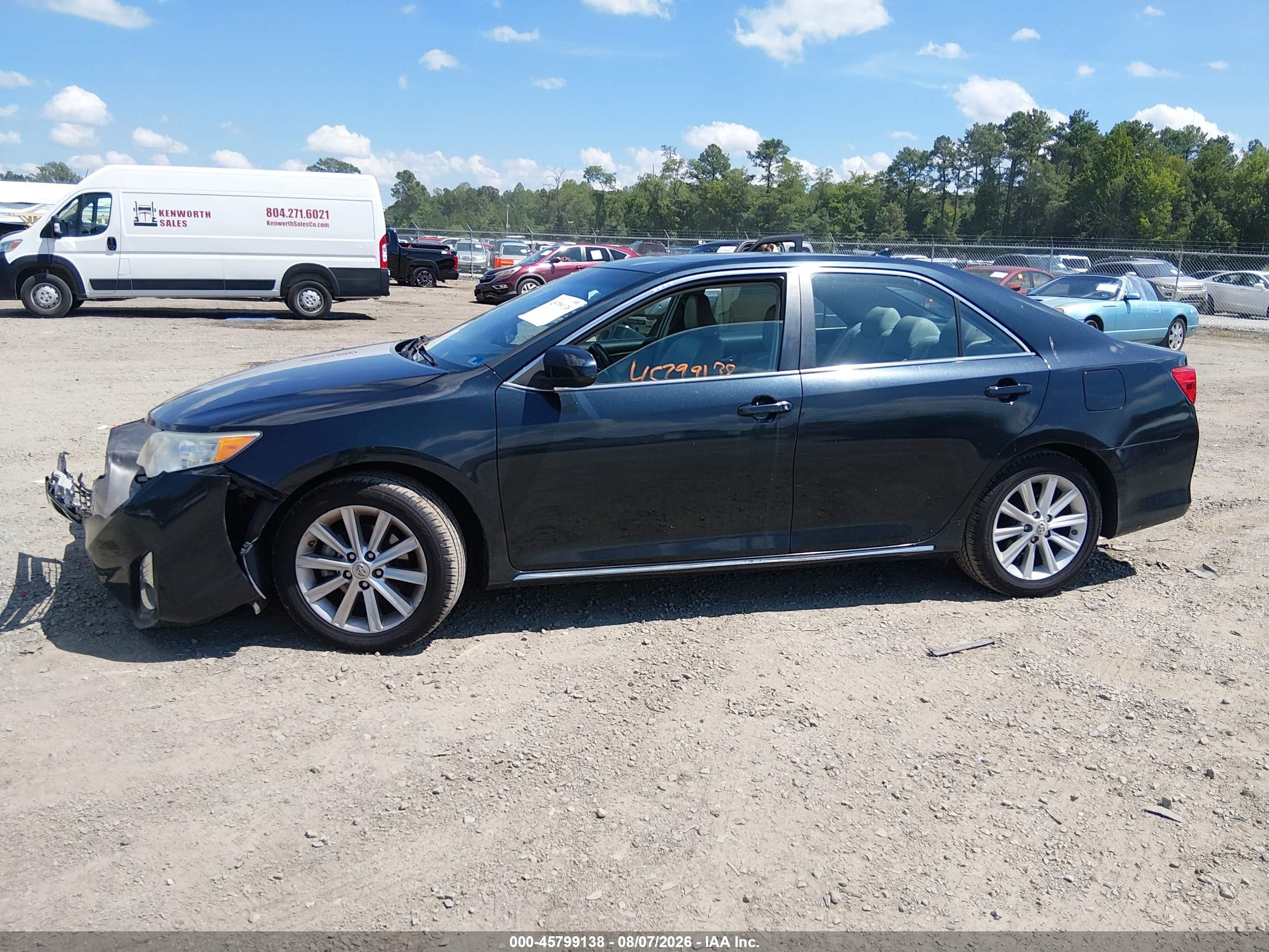 2012 Toyota Camry Xle V6 Black vin: 4T1BK1FK2CU517522