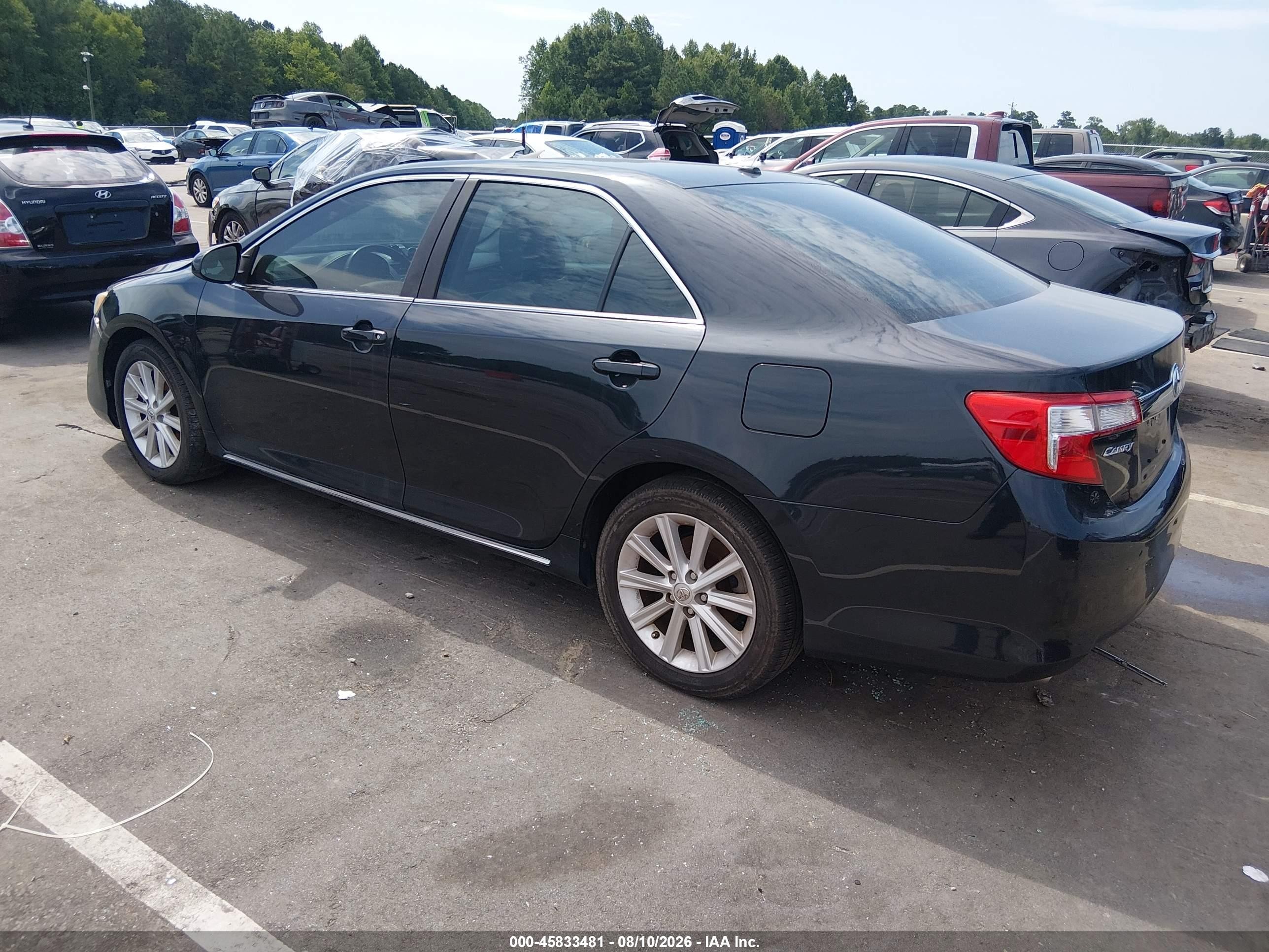 2014 Toyota Camry Xle V6 Black vin: 4T1BK1FK2EU024619