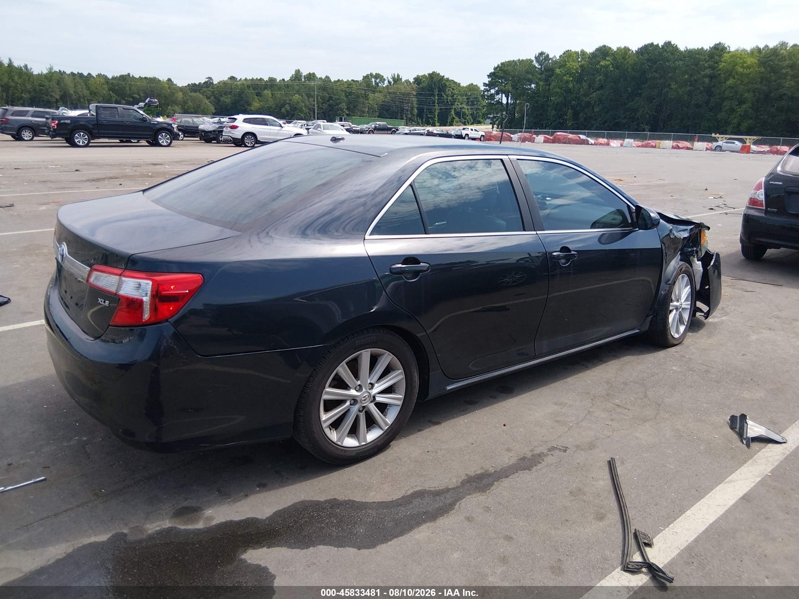 2014 Toyota Camry Xle V6 Black vin: 4T1BK1FK2EU024619