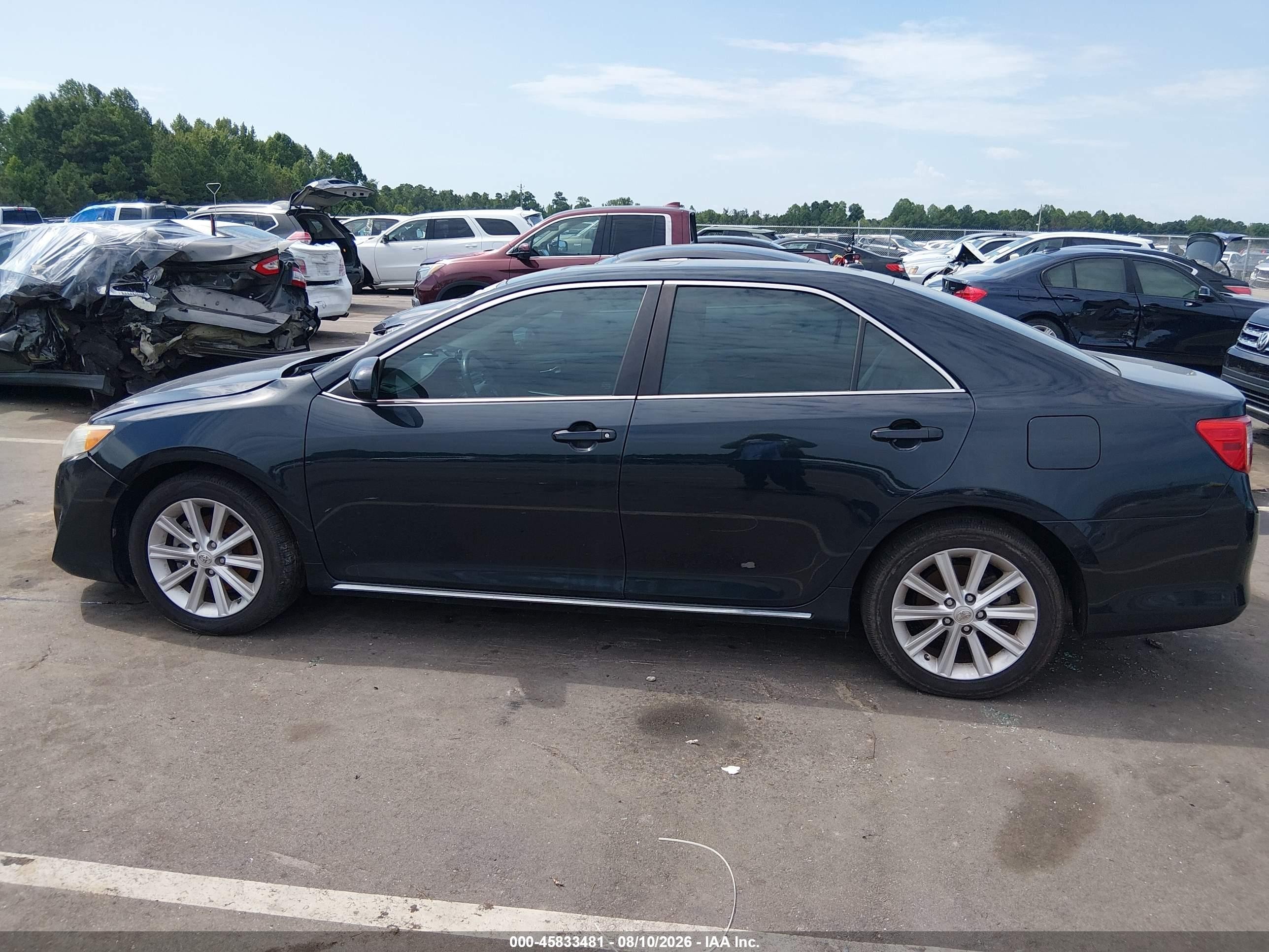 2014 Toyota Camry Xle V6 Black vin: 4T1BK1FK2EU024619